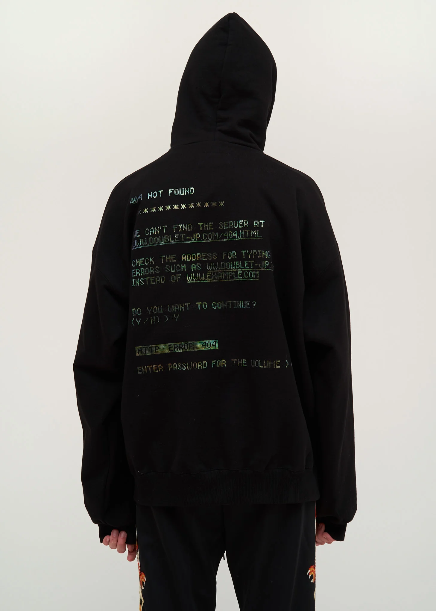Black "404" Spangle Hoodie