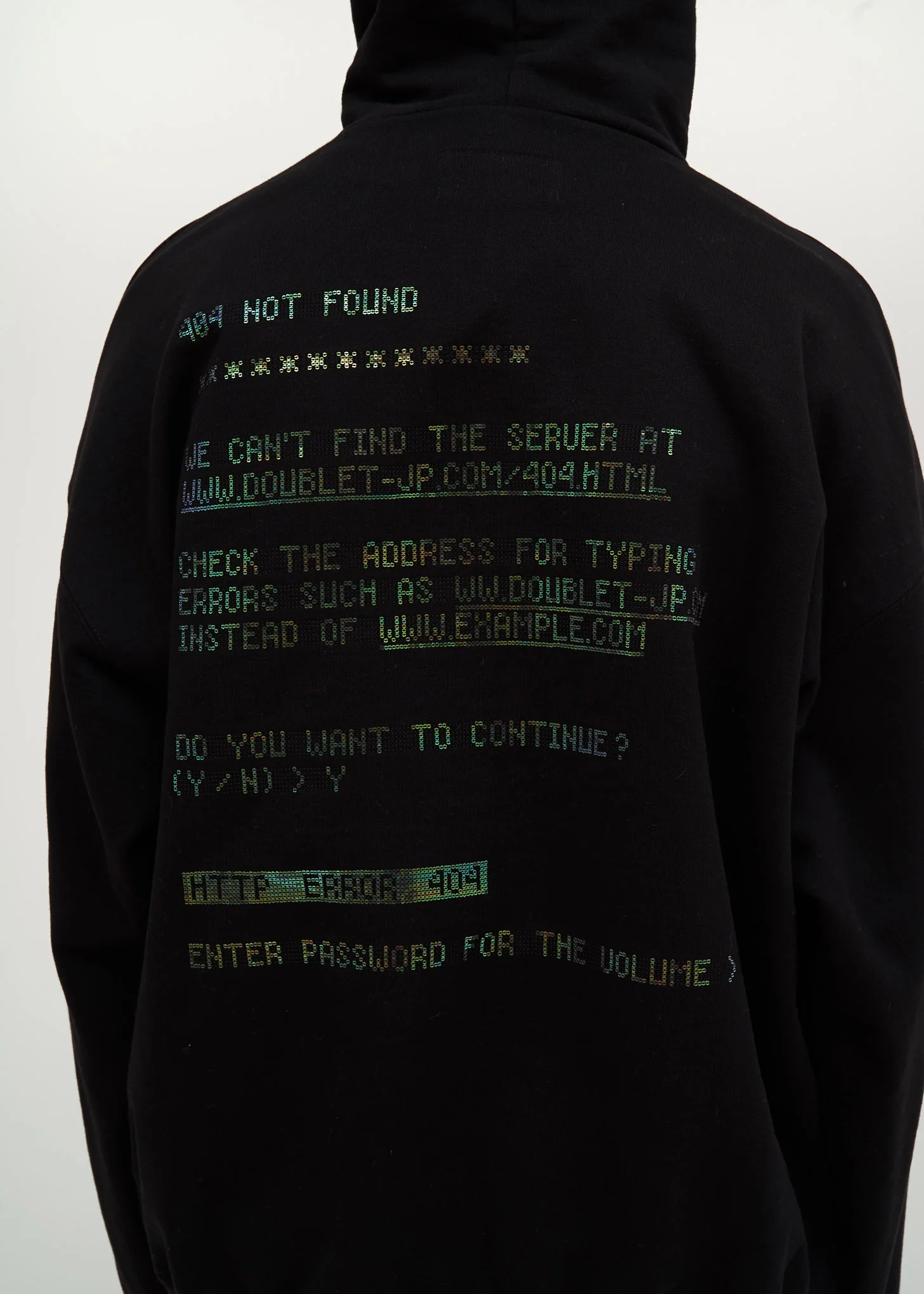 Black "404" Spangle Hoodie - Image 2