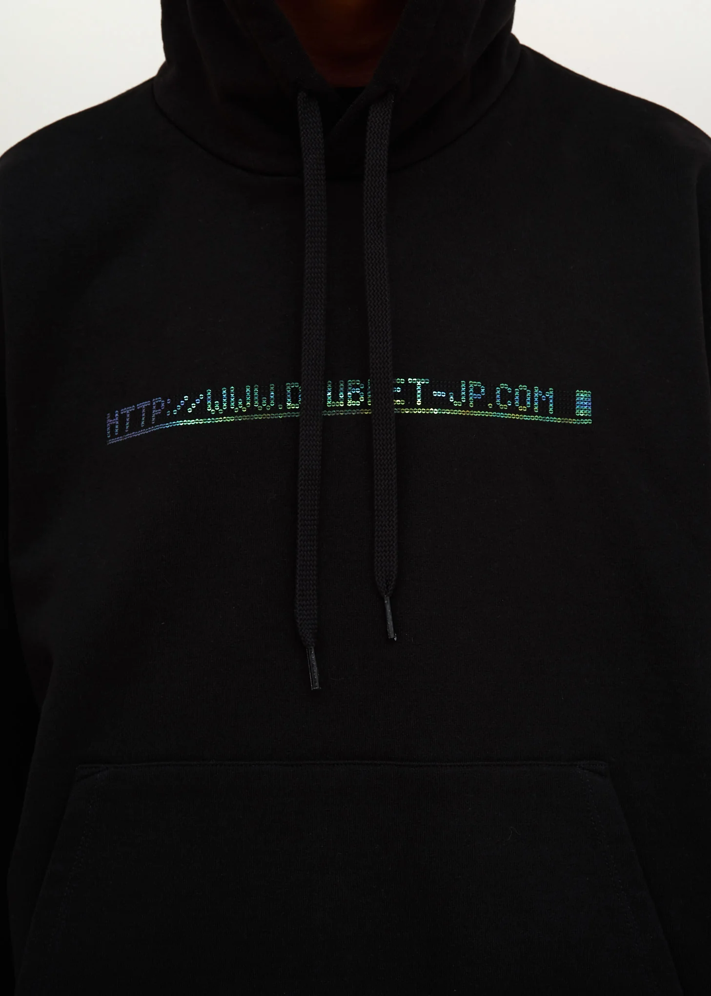 Black "404" Spangle Hoodie - Image 4