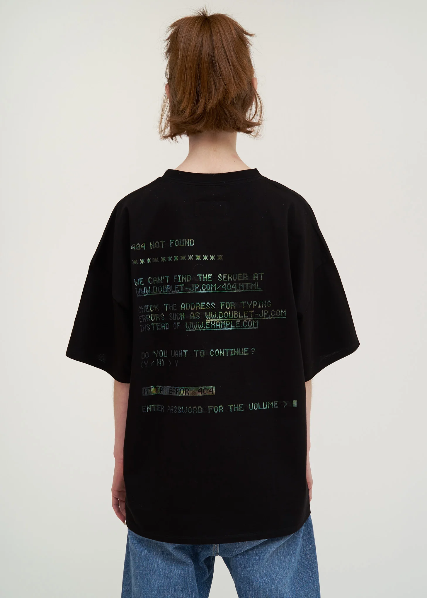 Black "404" Spangle T-Shirt - Image 2