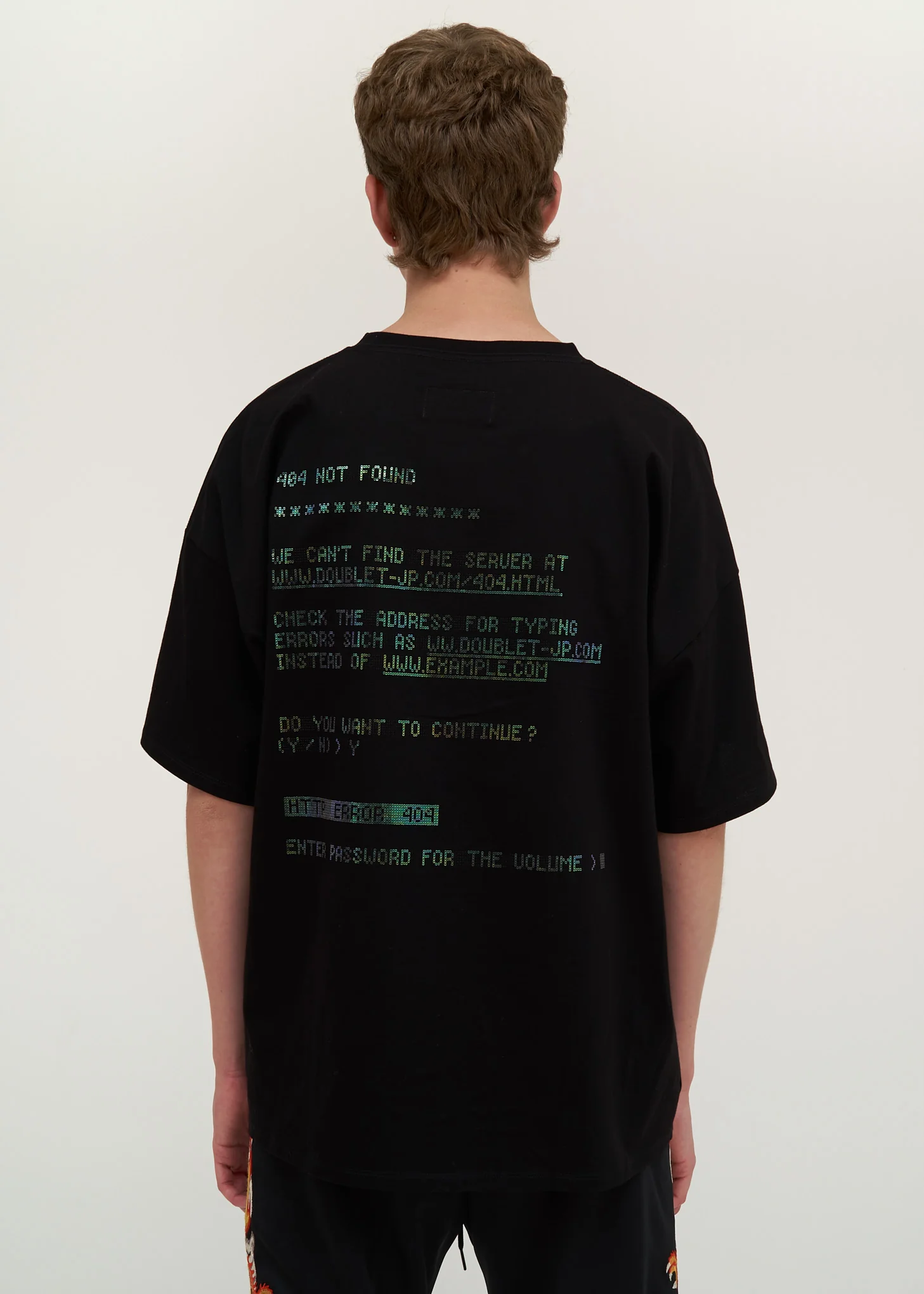 Black "404" Spangle T-Shirt - Image 4
