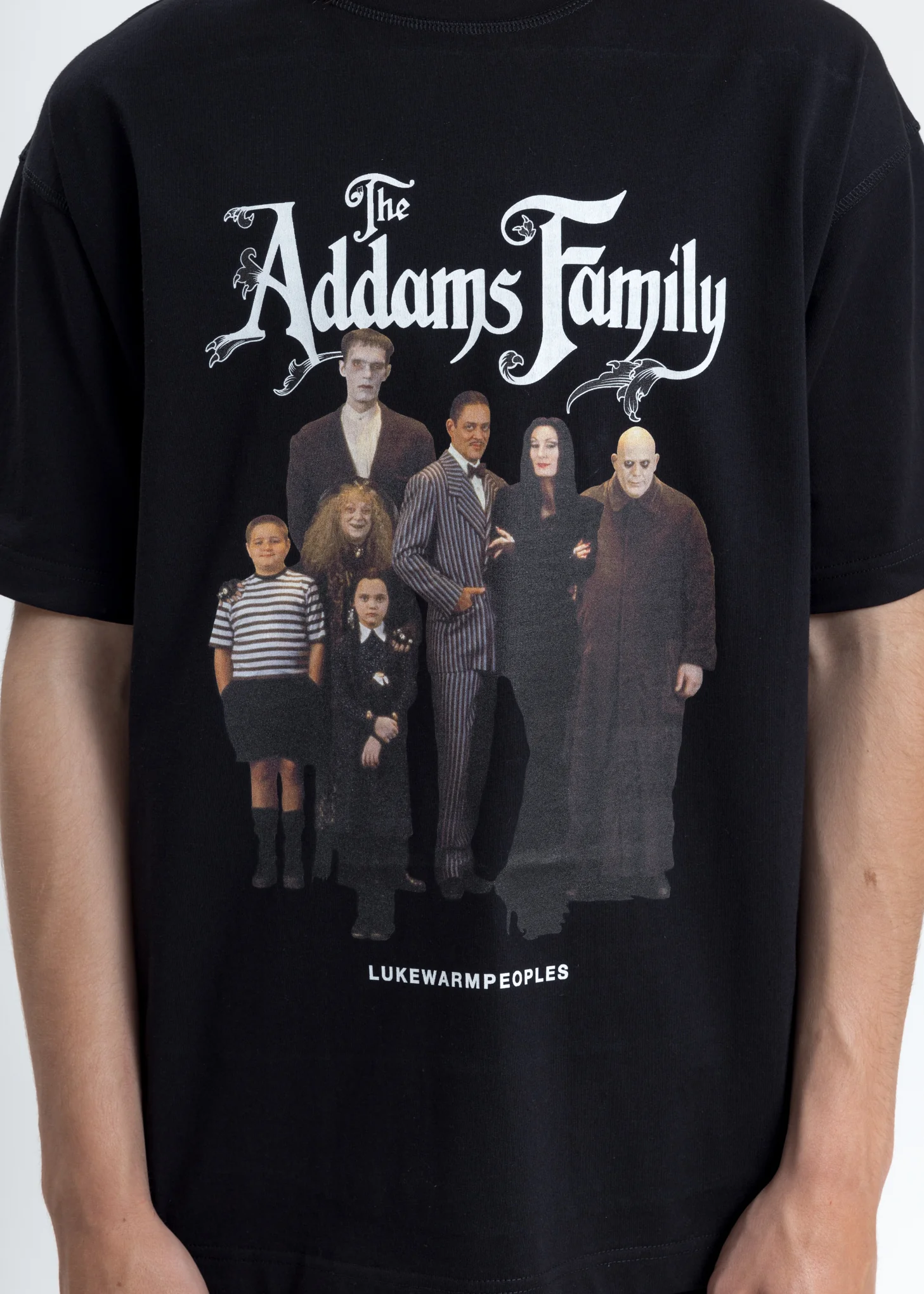 Black Addamâ€™s Family Photo Print Tee - Image 2