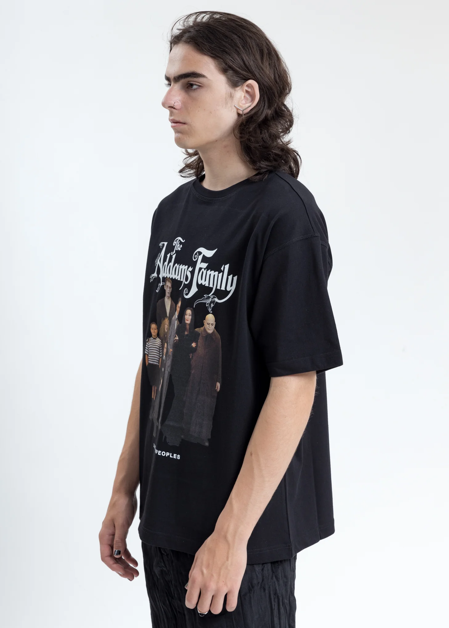 Black Addamâ€™s Family Photo Print Tee - Image 3