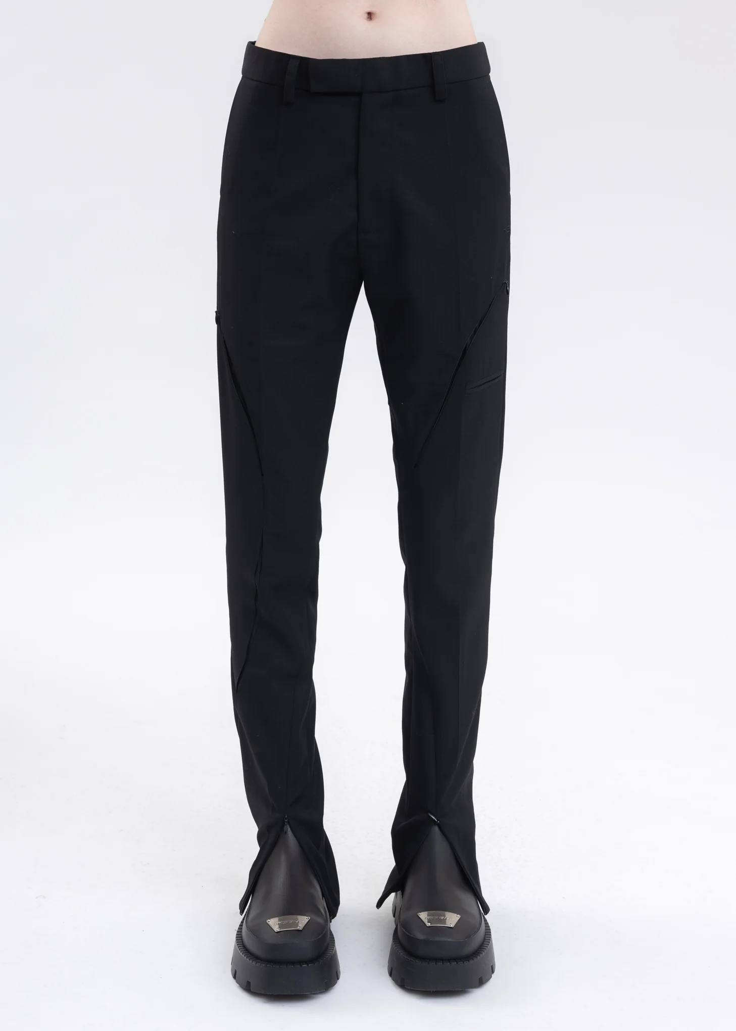 Black ADIAMORPHIC TAILORED TROUSERS