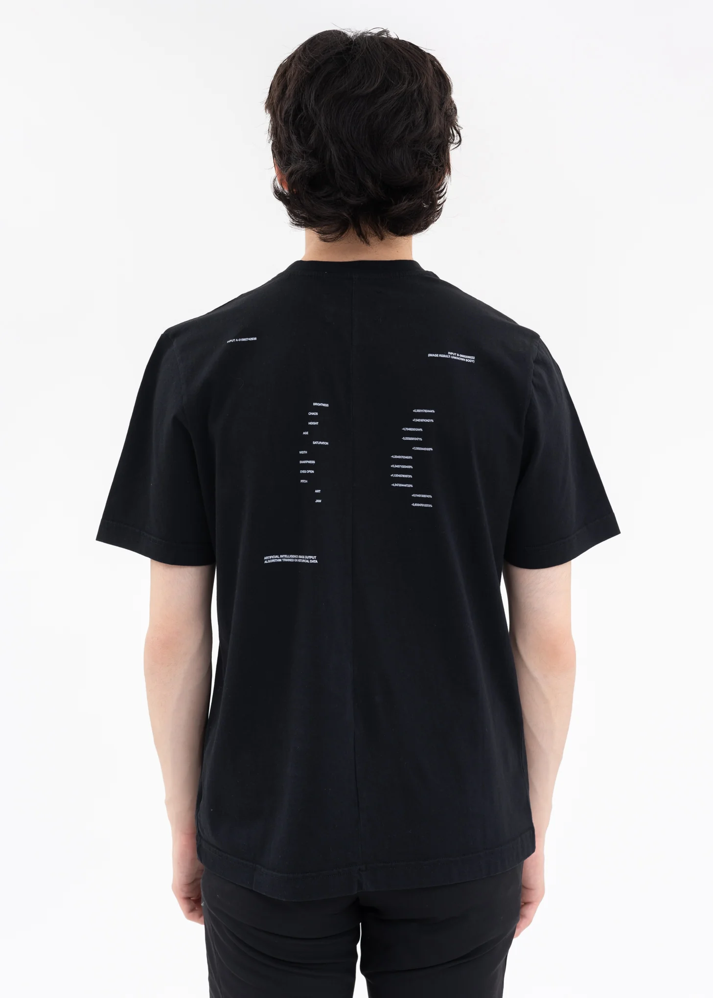 Black AI GENERATED PRINT T-SHIRT - Image 2