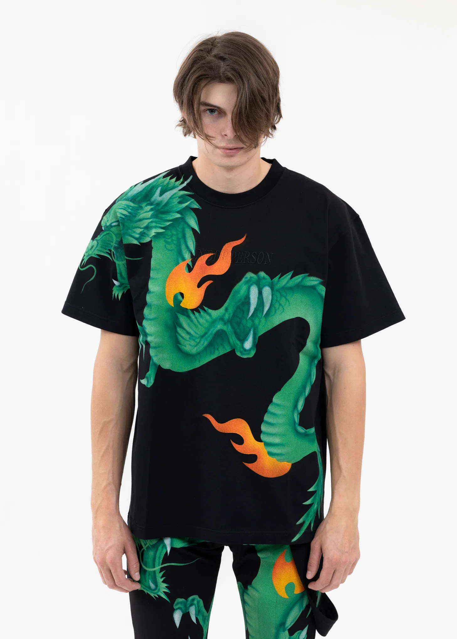 BLACK AIRBRUSH DRAGON TEE