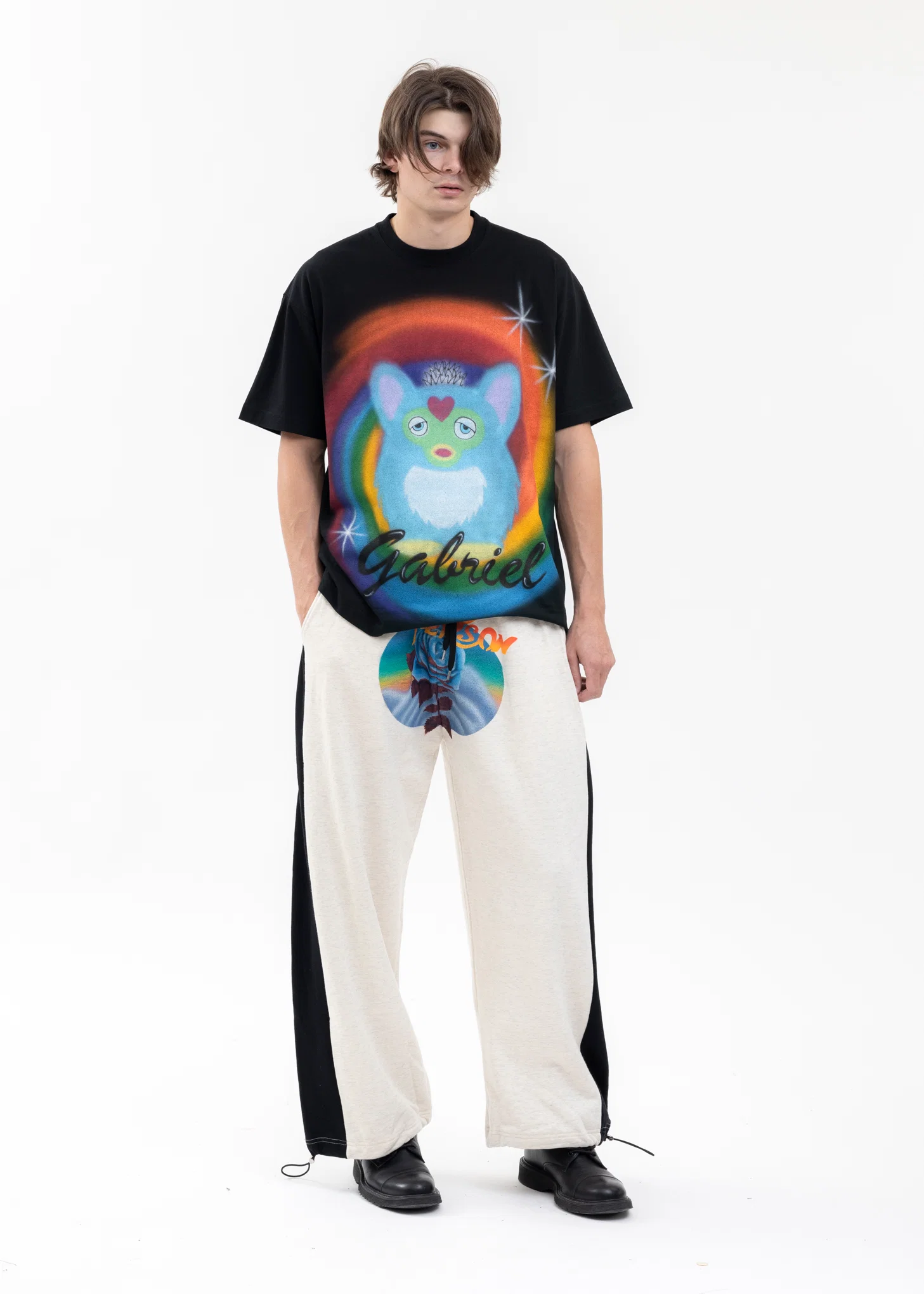 BLACK AIRBRUSH GABRIEL TEE - Image 6