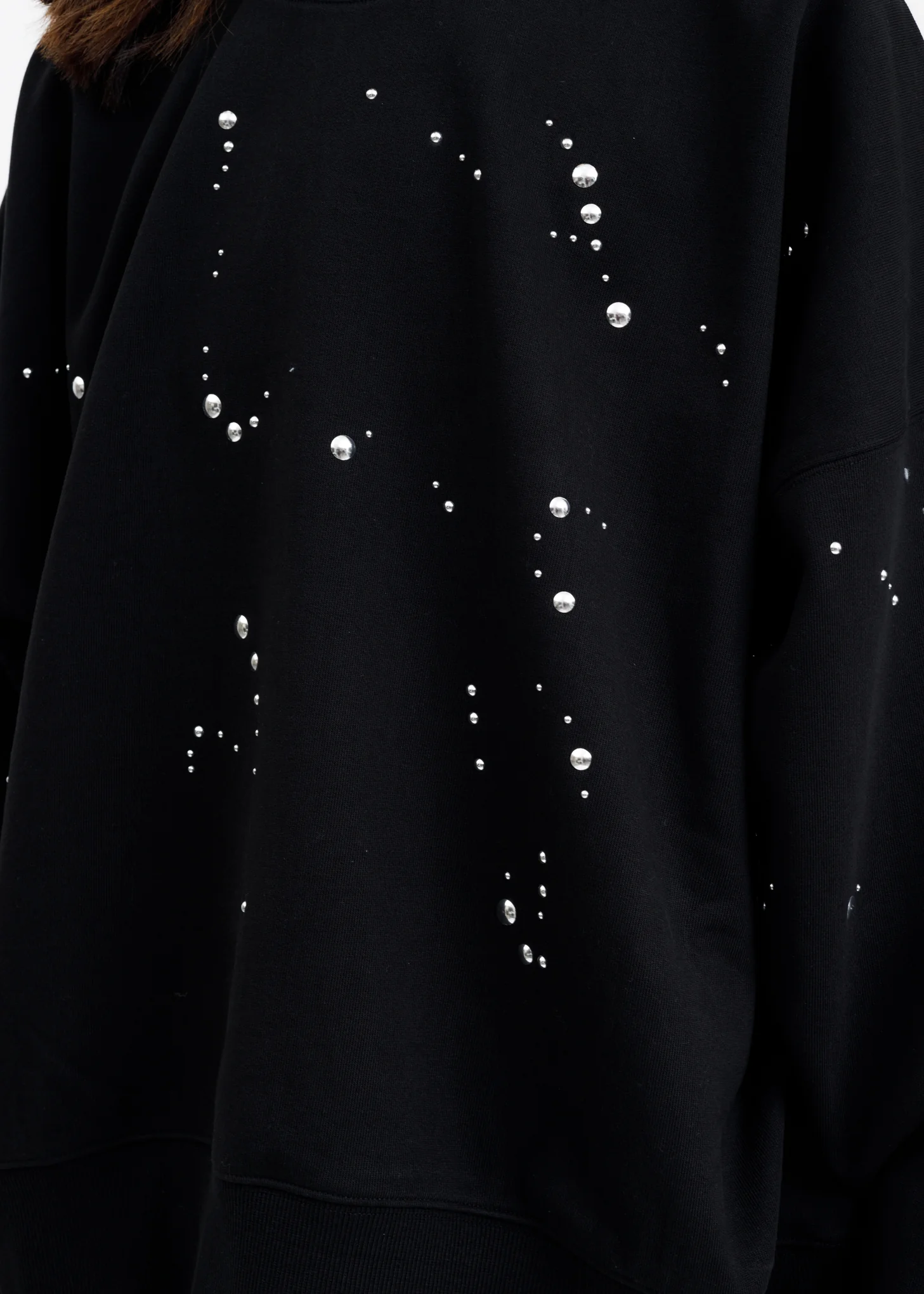 Black All Over Silver Artwork Sweatshirt - Image 5