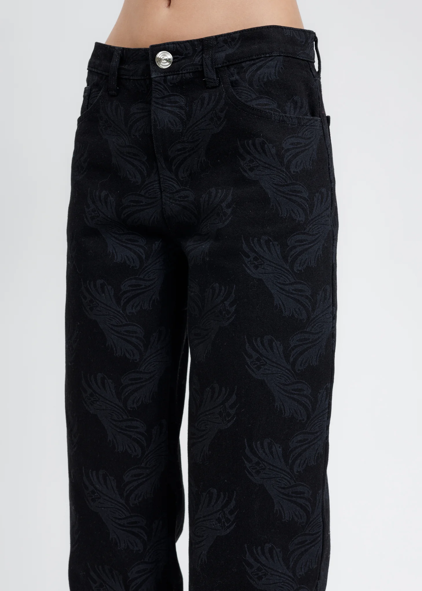 Black Allover Artwork Pants - Image 2