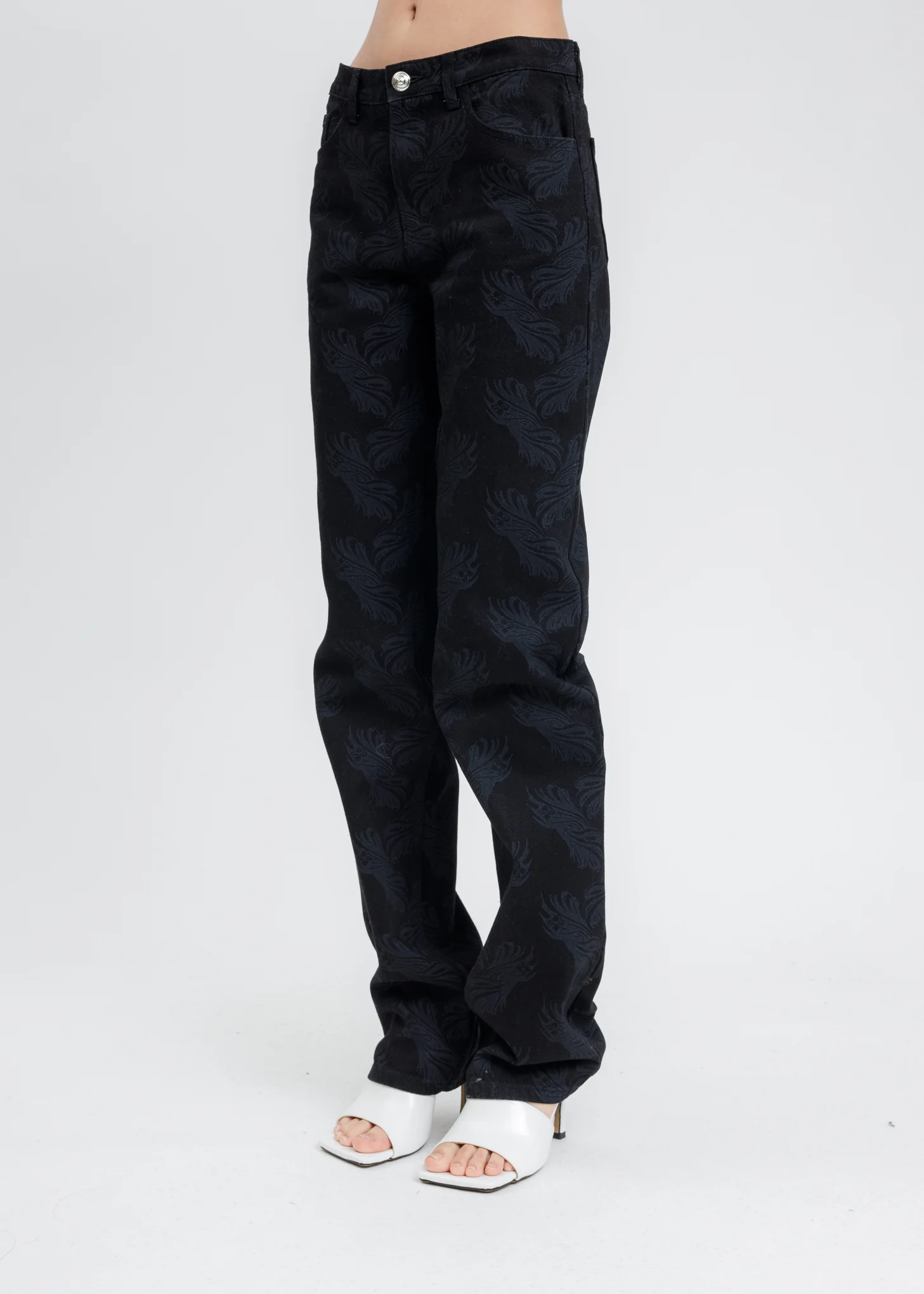 Black Allover Artwork Pants - Image 3