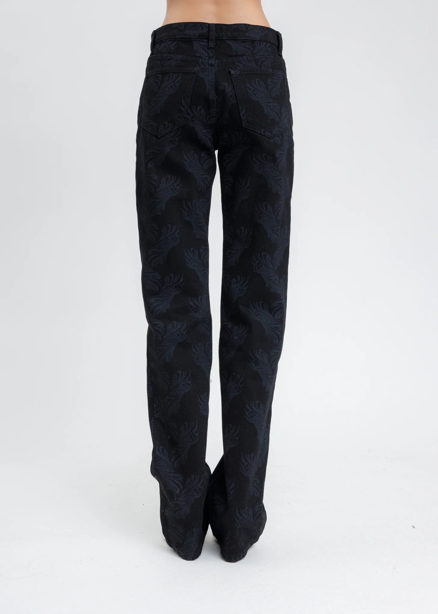 Black Allover Artwork Pants - Image 4