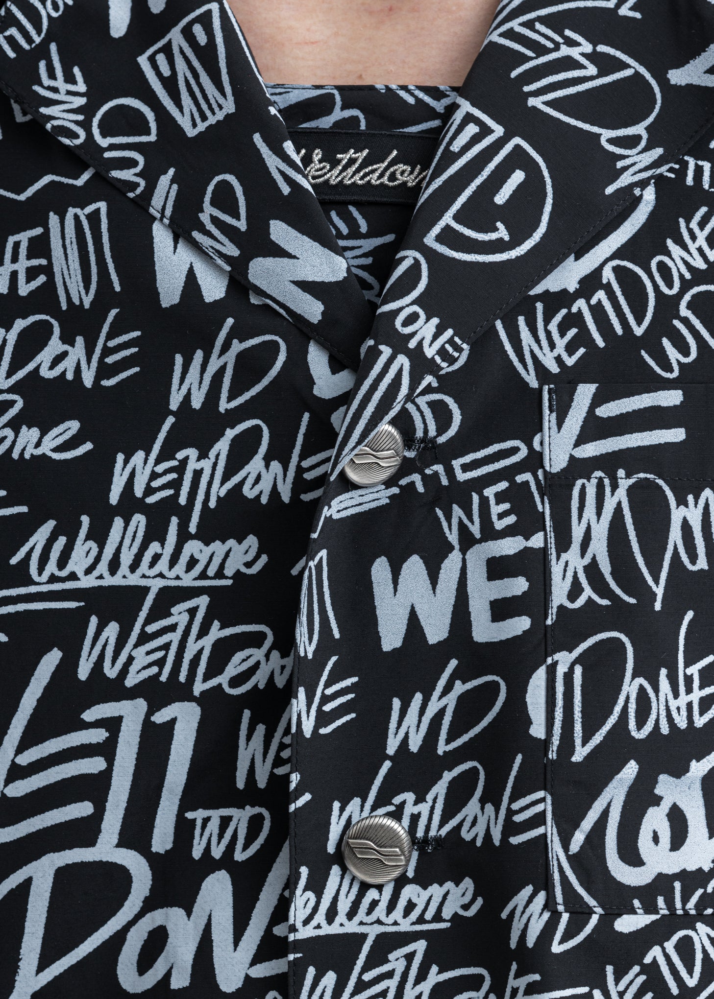 Black Allover Logo Short Sleeve Shirt - Image 5
