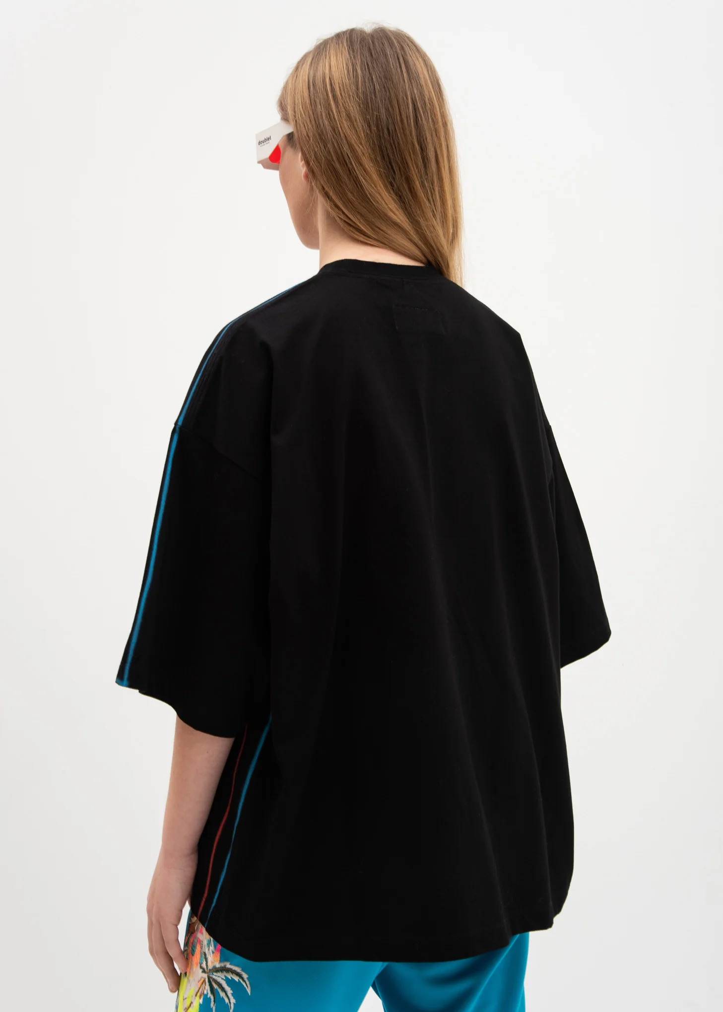 Black Anaglyph Hand-Painted T-Shirt - Image 4