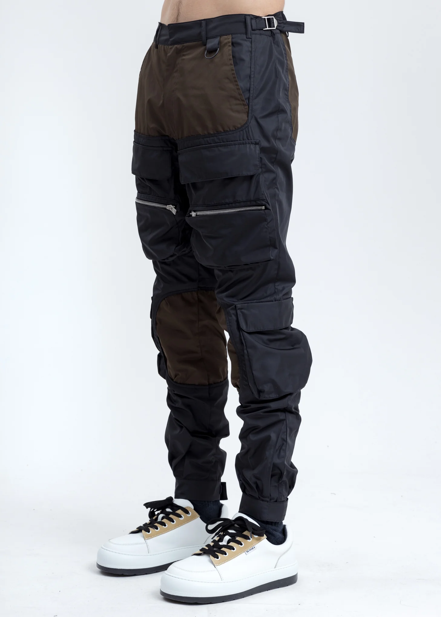 Black And Brown Cargo Pants - Image 2