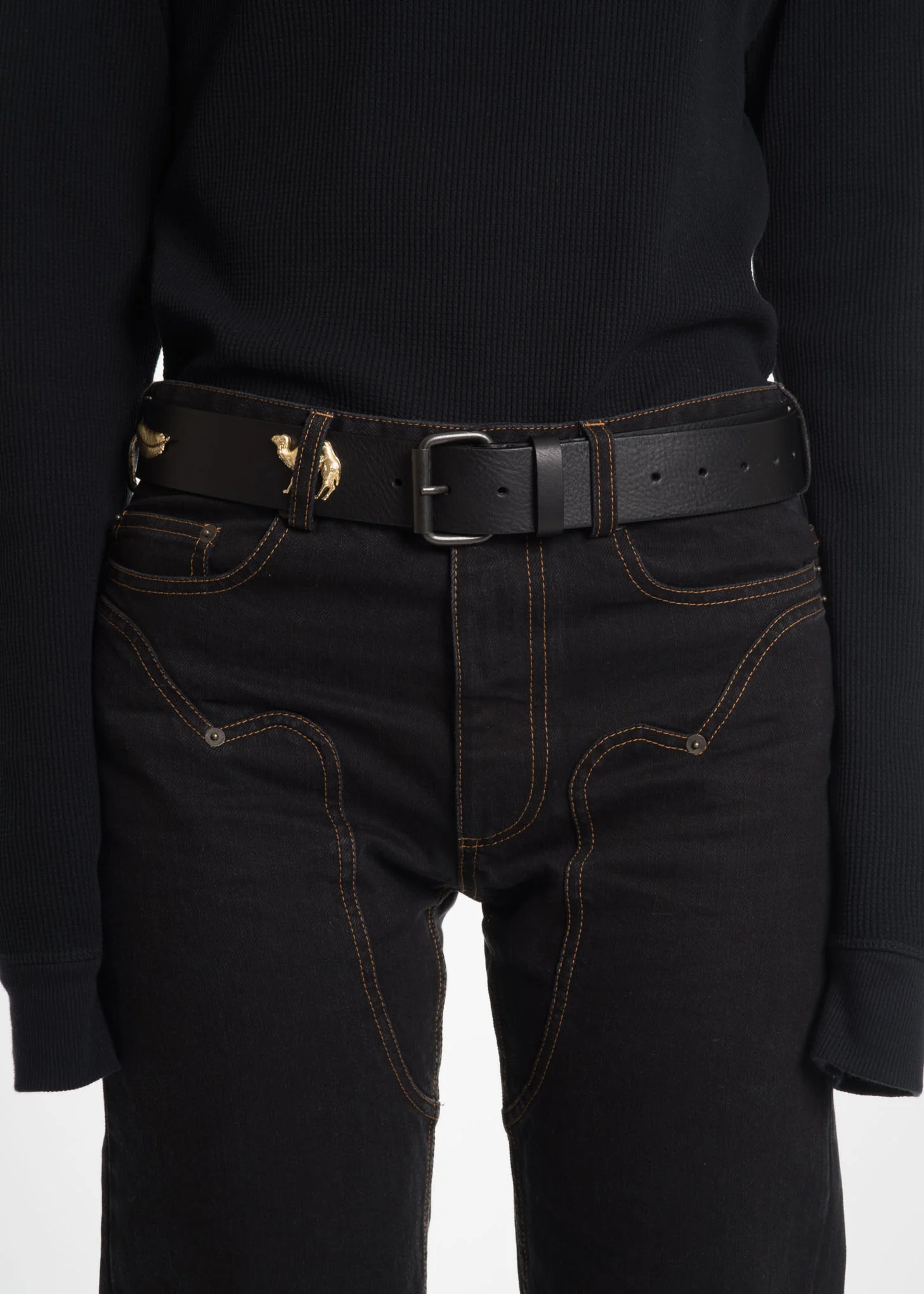 Black and Gold Dore Belt