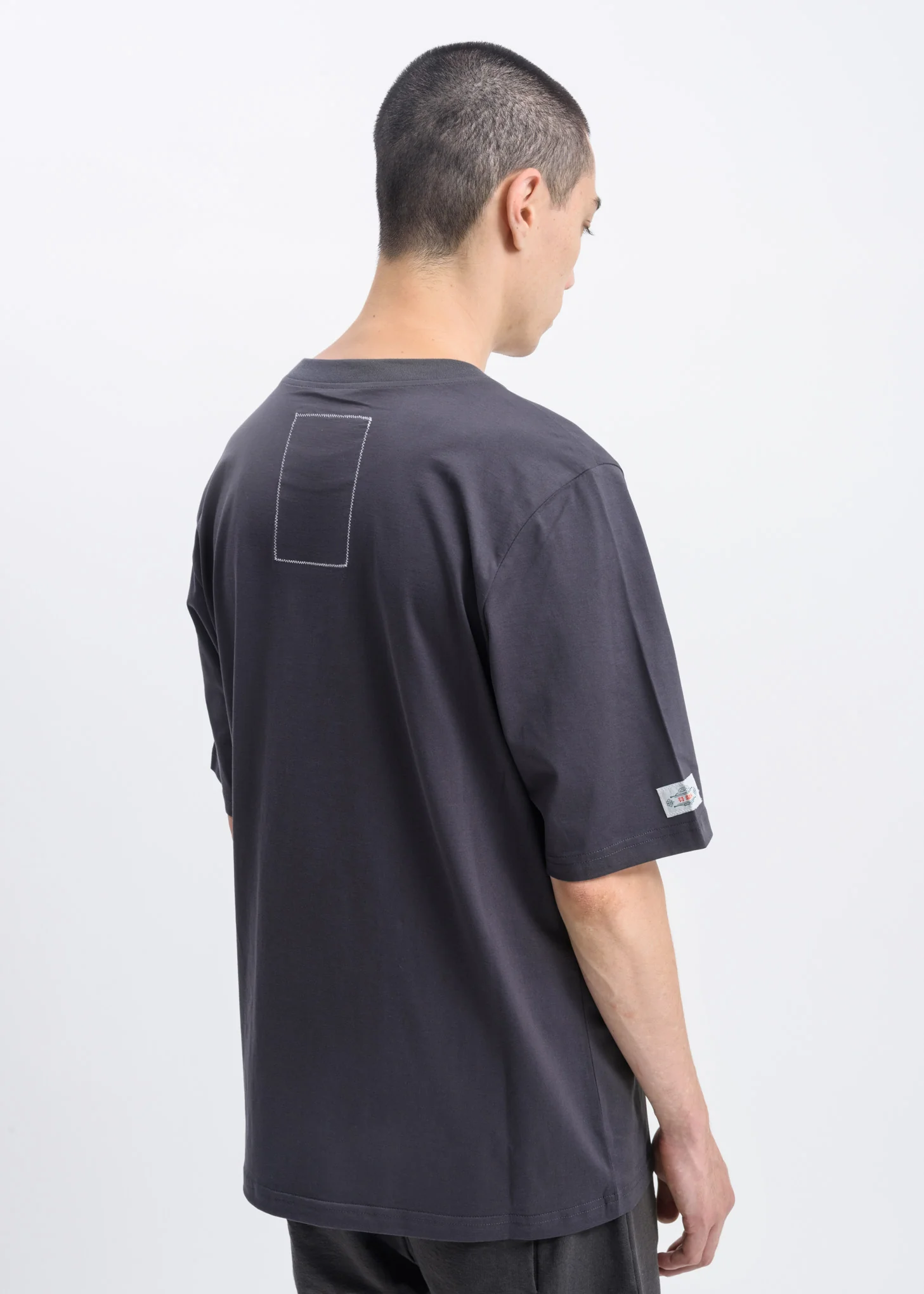 Black and Grey Label T-Shirt - Image 6
