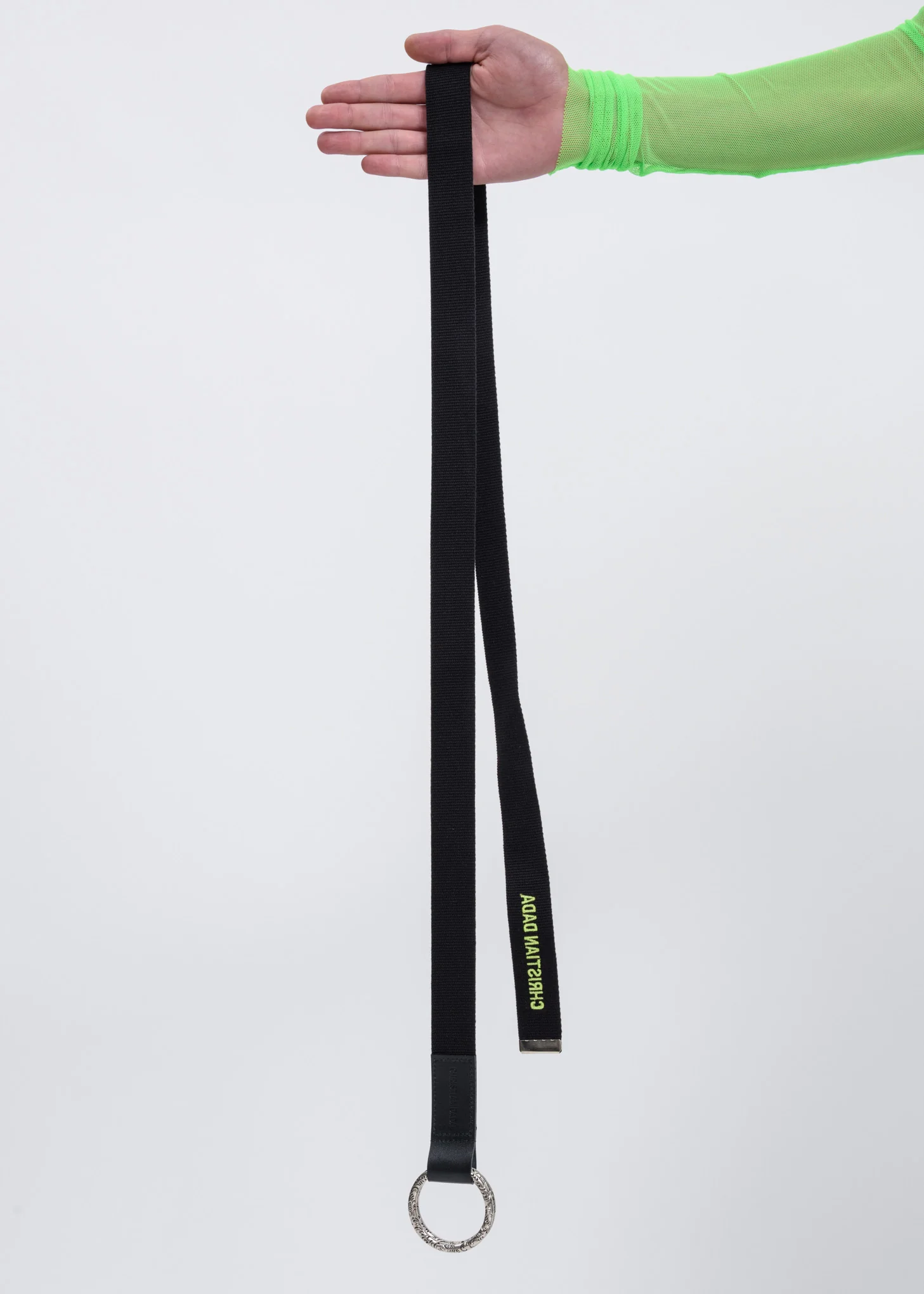Black and Lime Green KARAKUSA Ring Belt