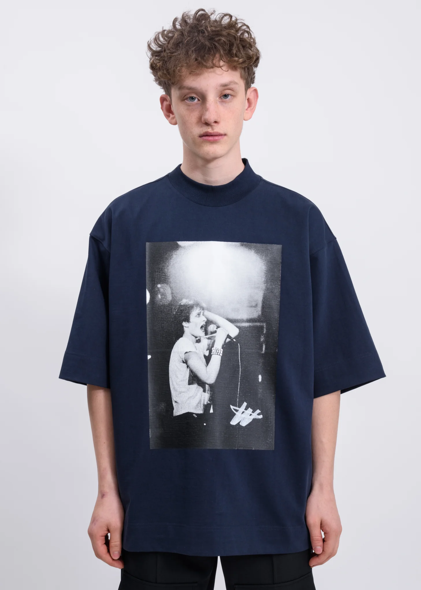 Black And Navy  Reversible Gig T-shirt - Image 2