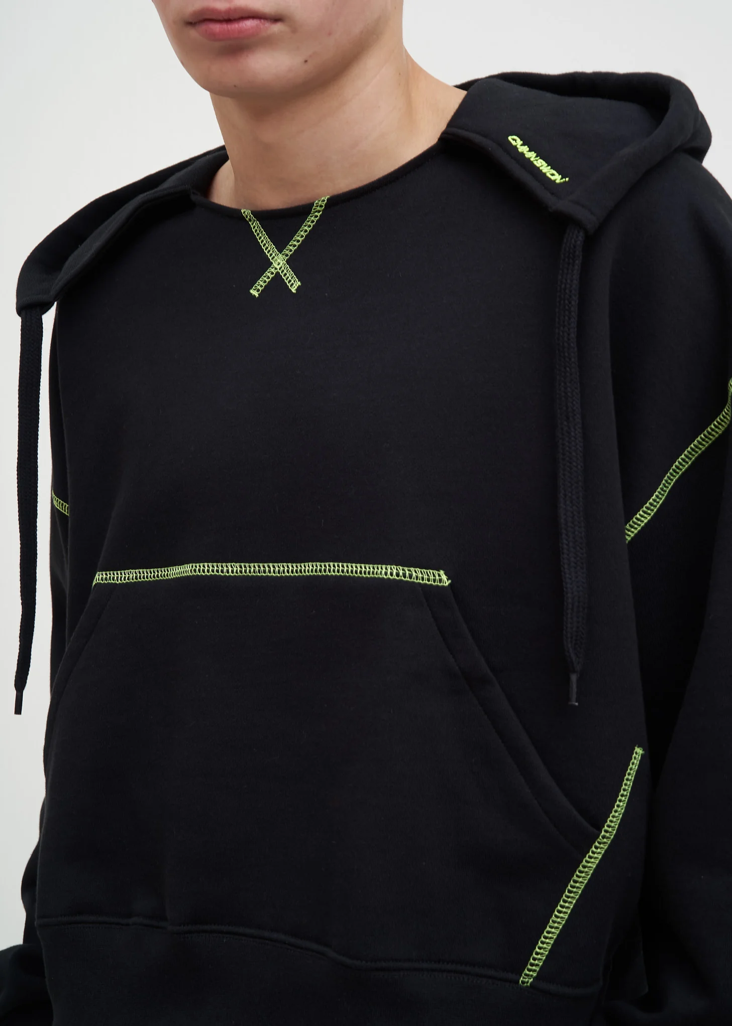 Black and Neon Tyrone Hoodie - Image 4