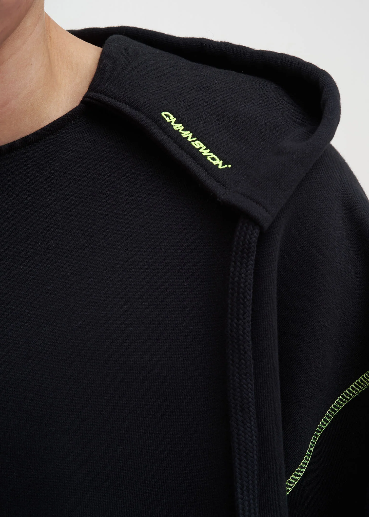 Black and Neon Tyrone Hoodie - Image 5