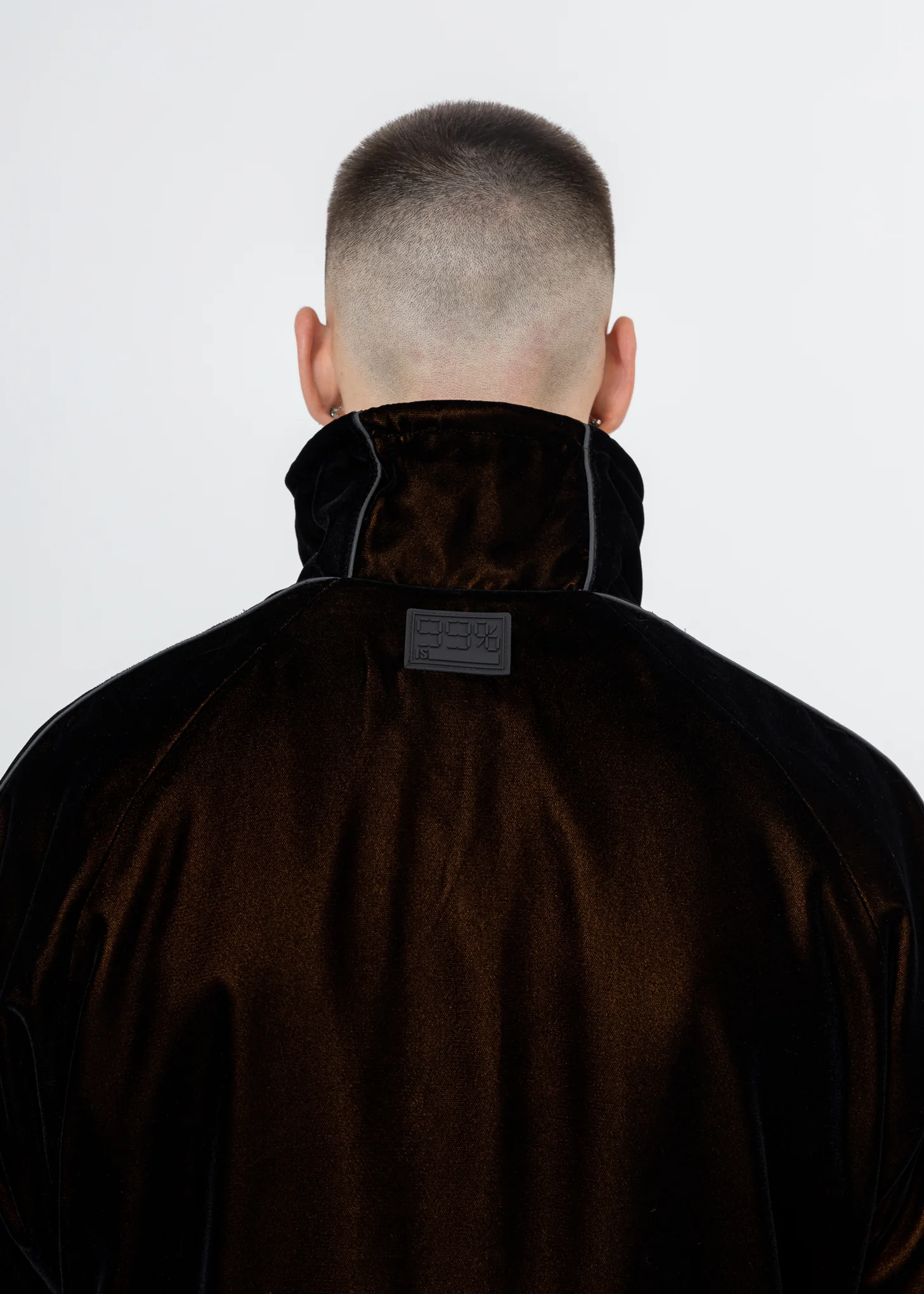 Black And Orange ATT1%TUDE Velvet Jacket (Reflective Line) - Image 7