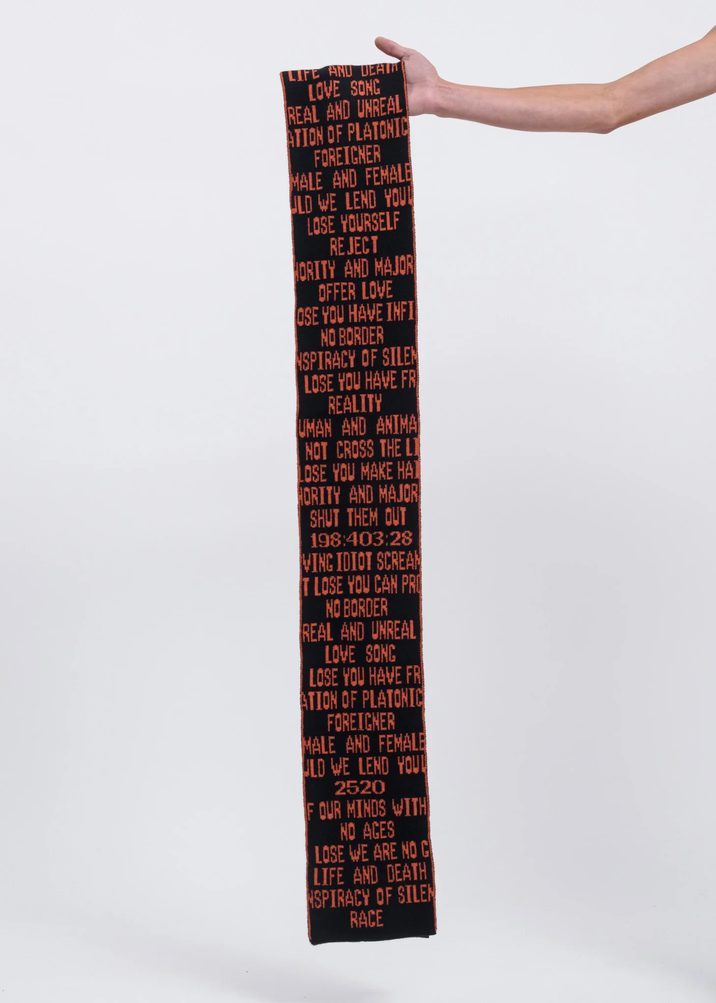 Black and Orange Quotes Scarf - Image 3