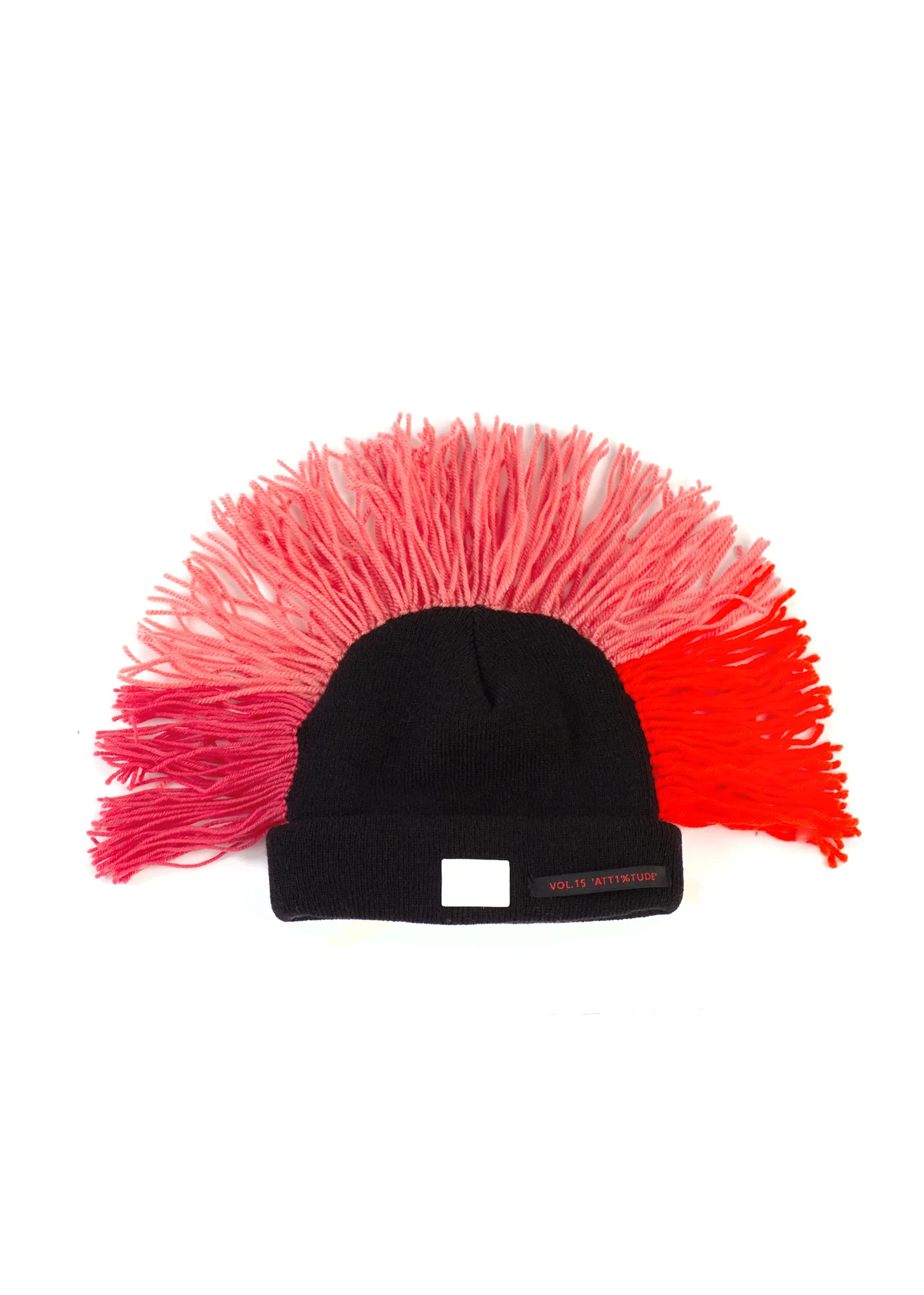 Black And Pink MOHICAN Beanie (CUSTOM HAND MADE) - Image 3