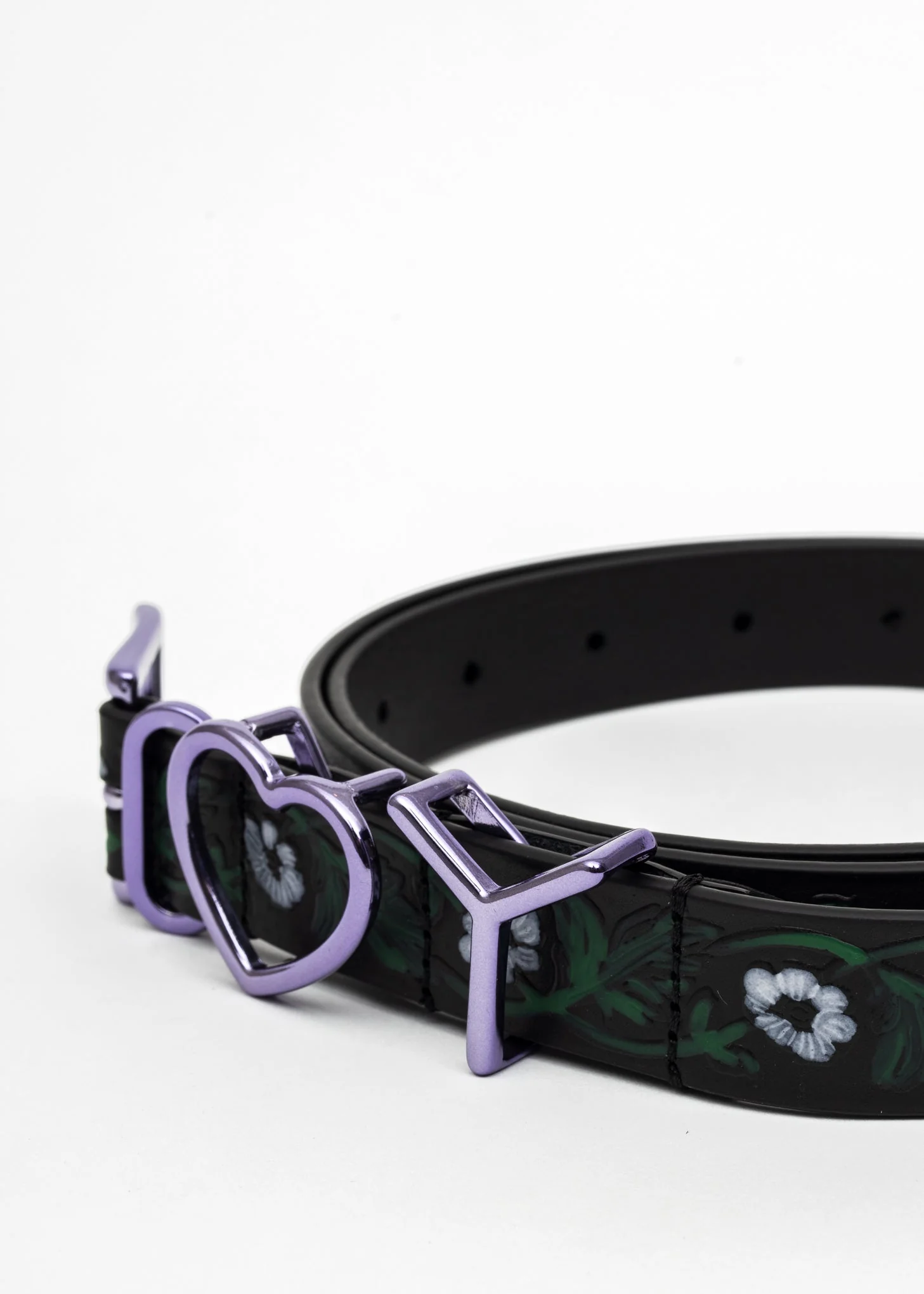 Black And Purple FLORAL Y HEART Belt - Image 8