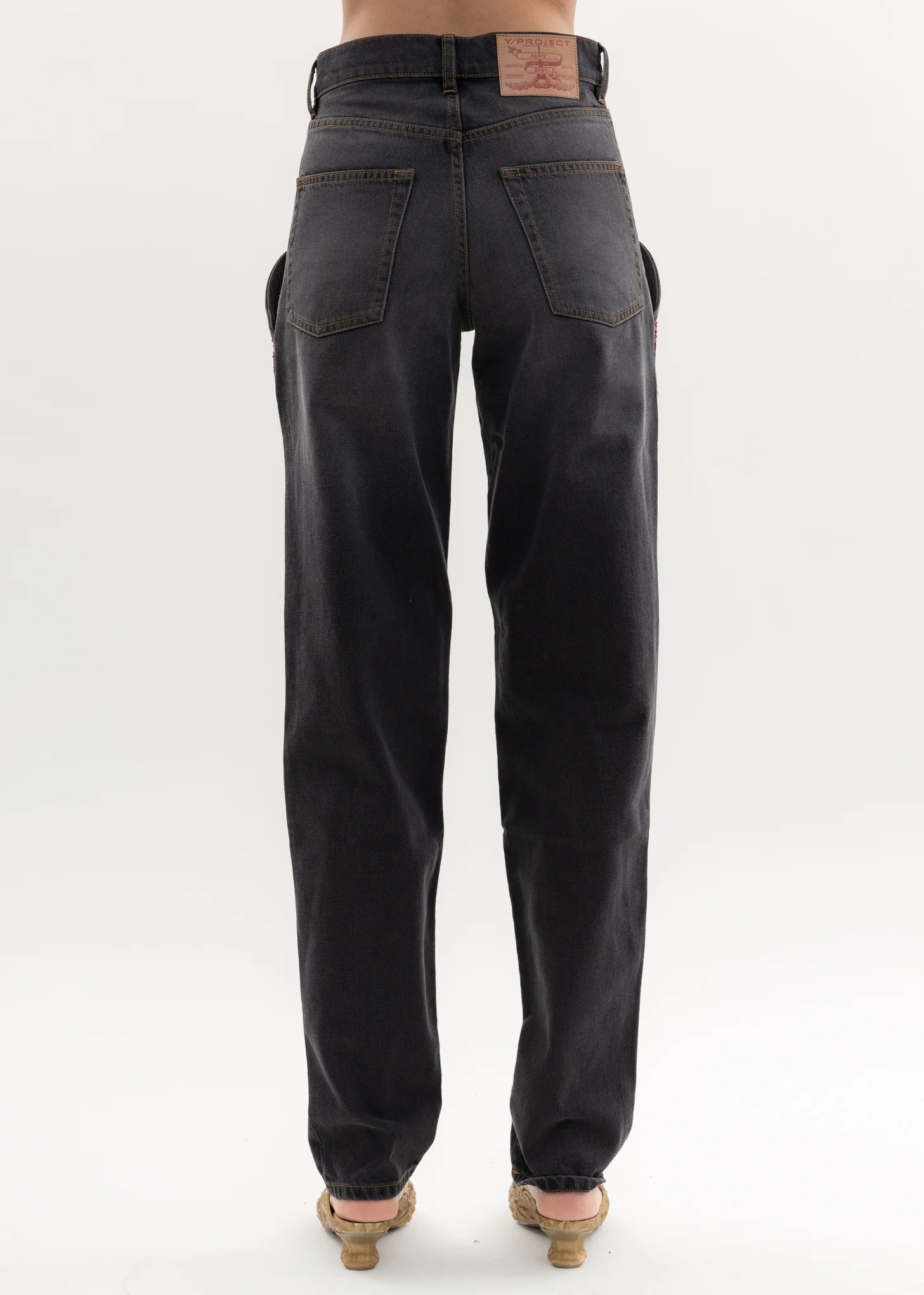 Black And Red CUT OUT RHINESTONE Jeans - Image 5