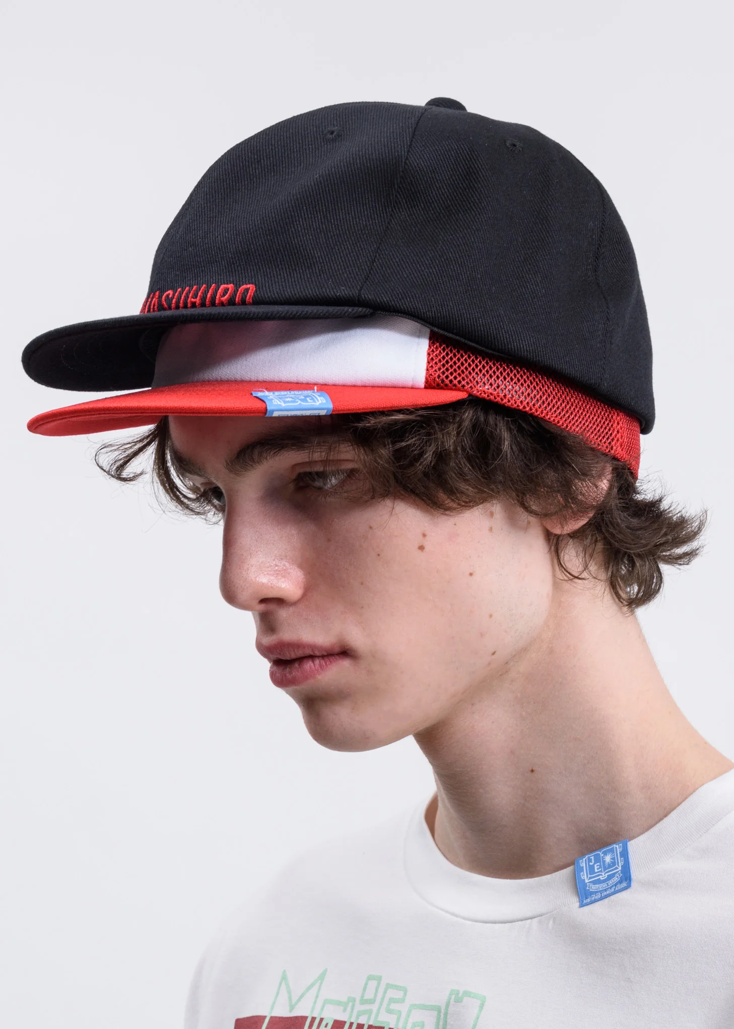 Black And Red  Double Cap