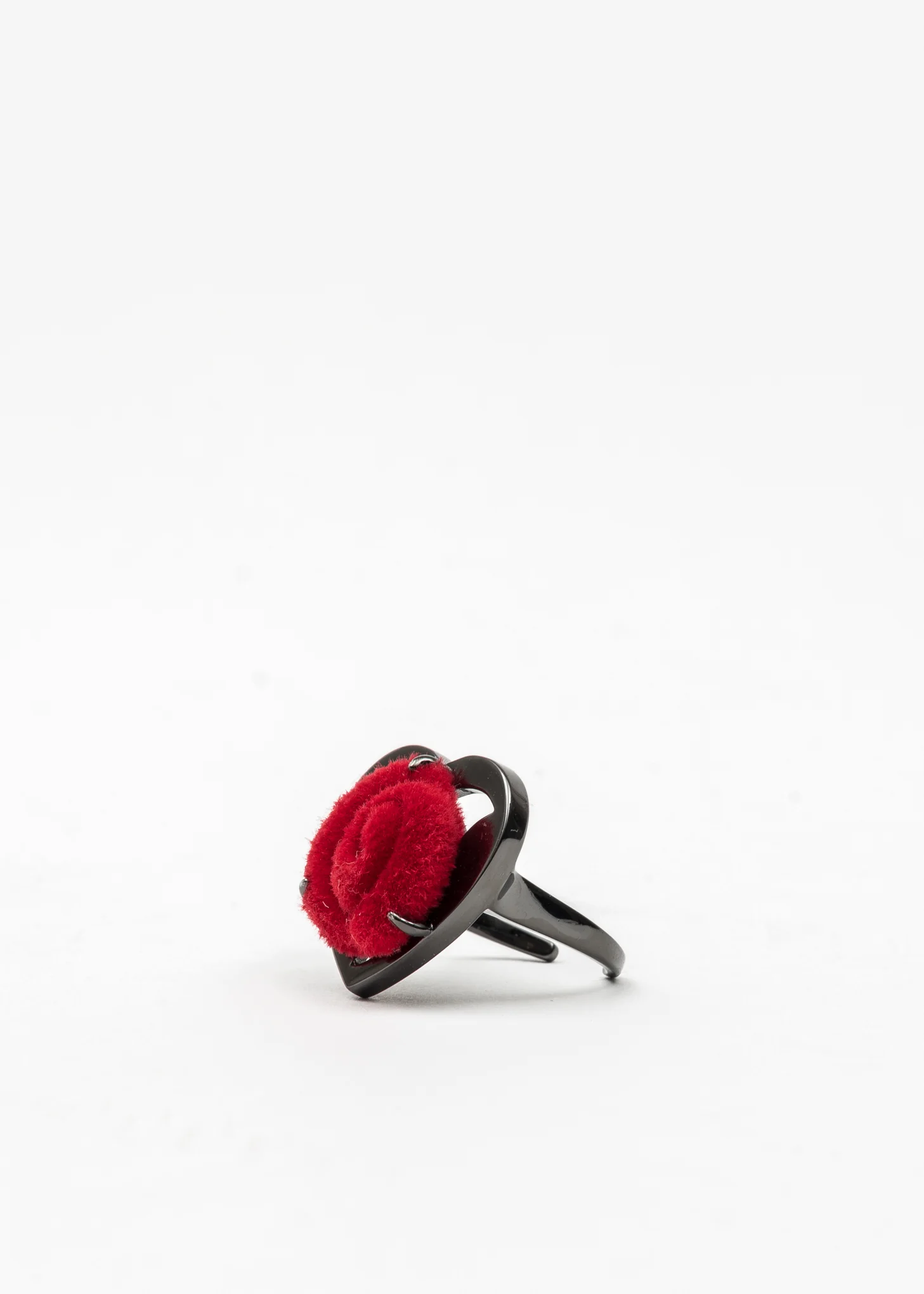 Black And Red Velvet Rose Ring - Image 3