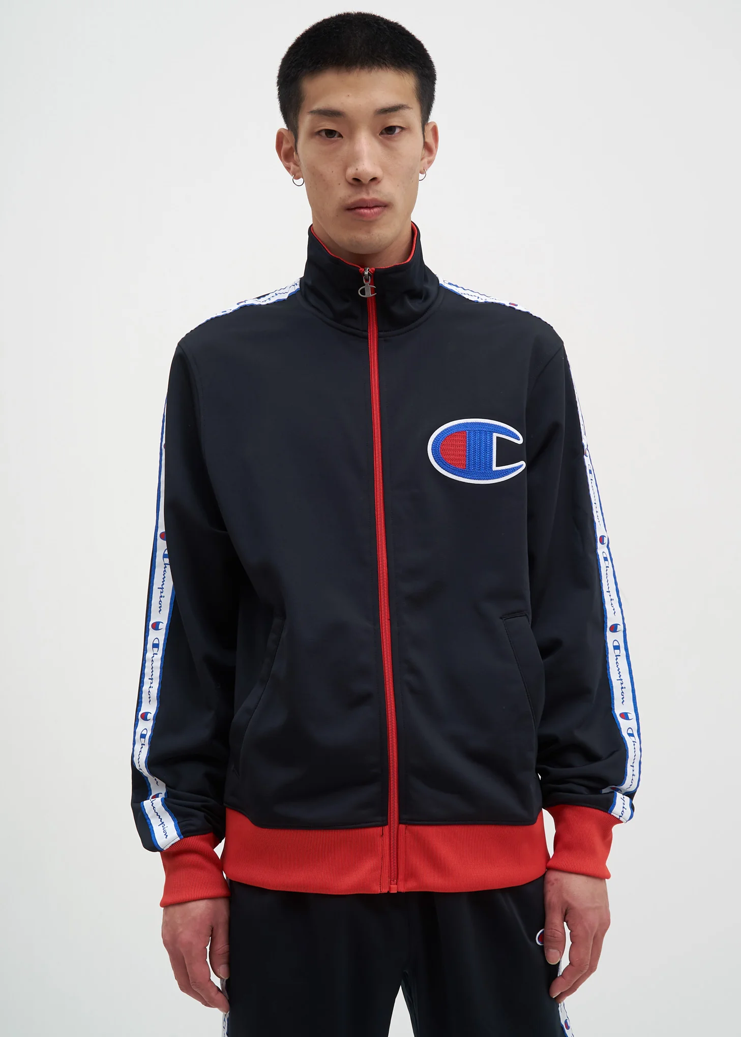 Black and Scarlet Track Jacket