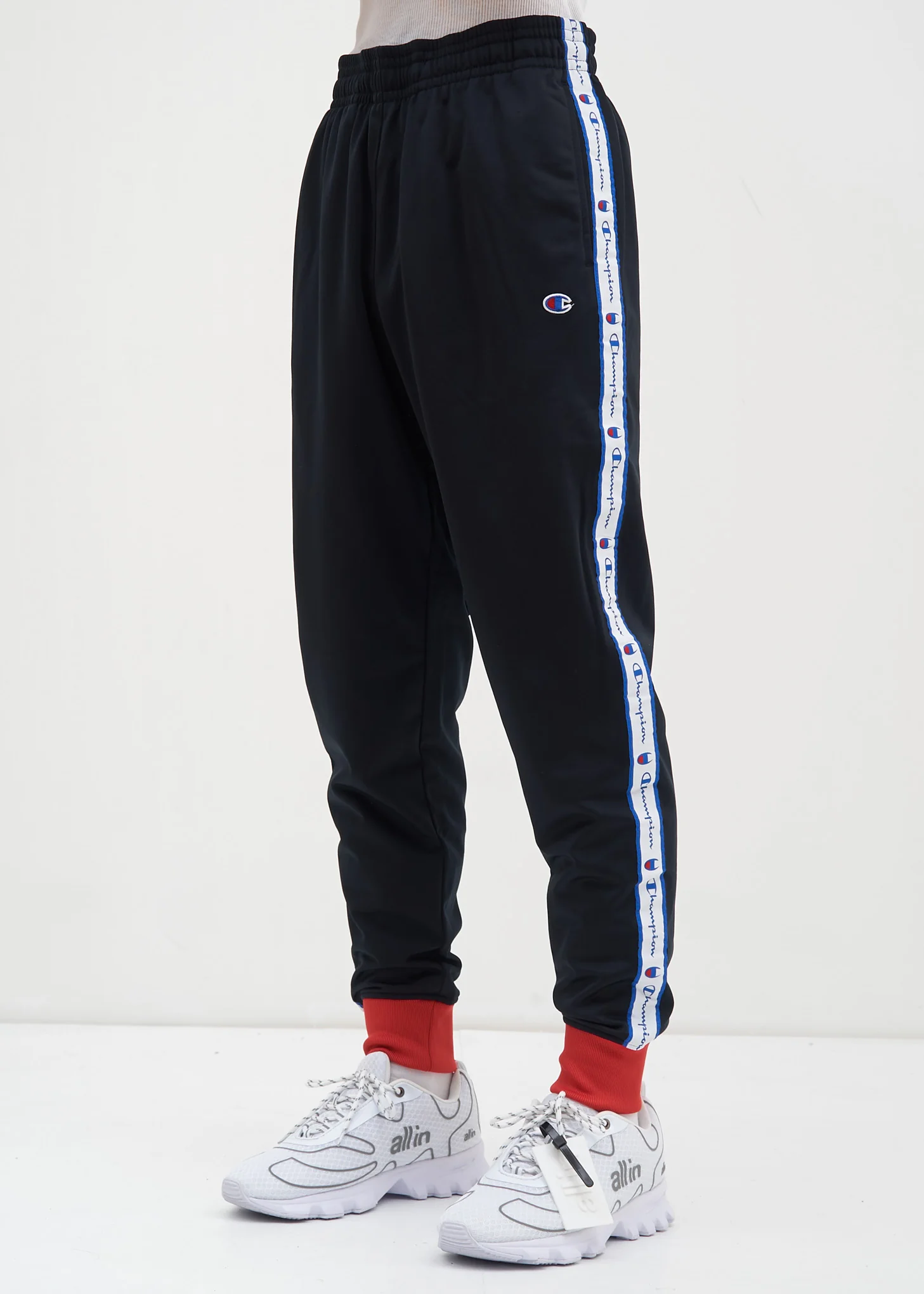 Black and Scarlet Track Pant