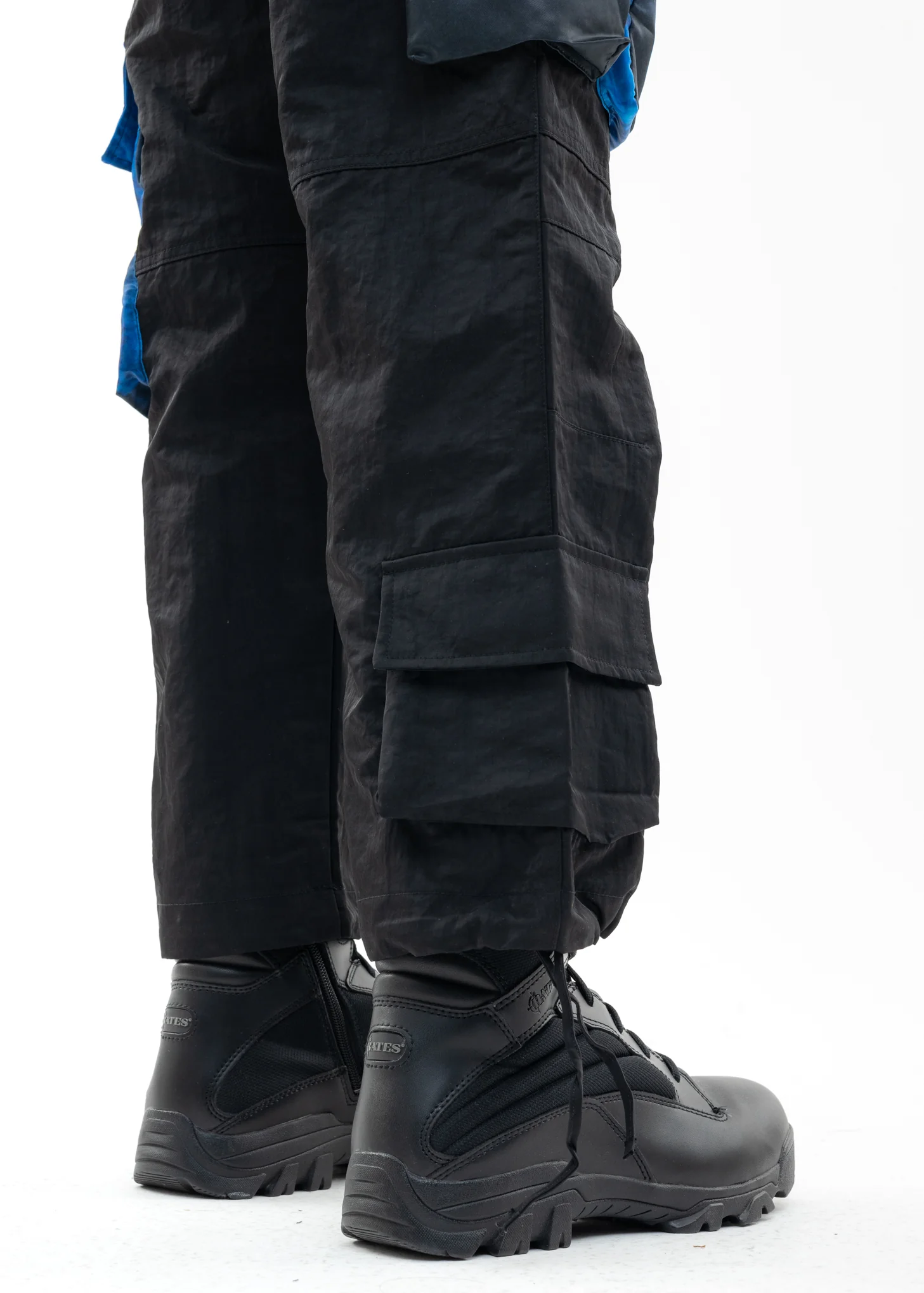 Black And Water Printed Cargo Pants - Image 6