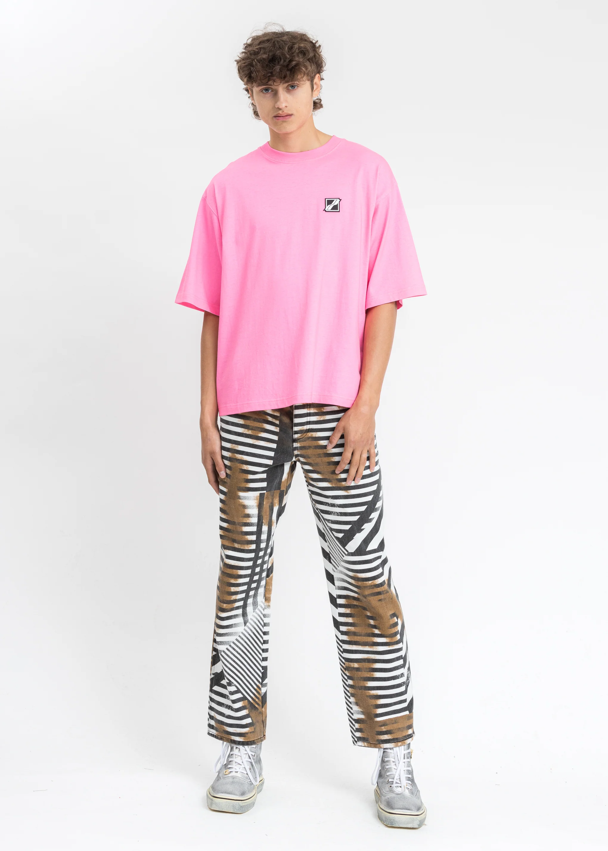 Black And White Carpenter Pants - Image 7
