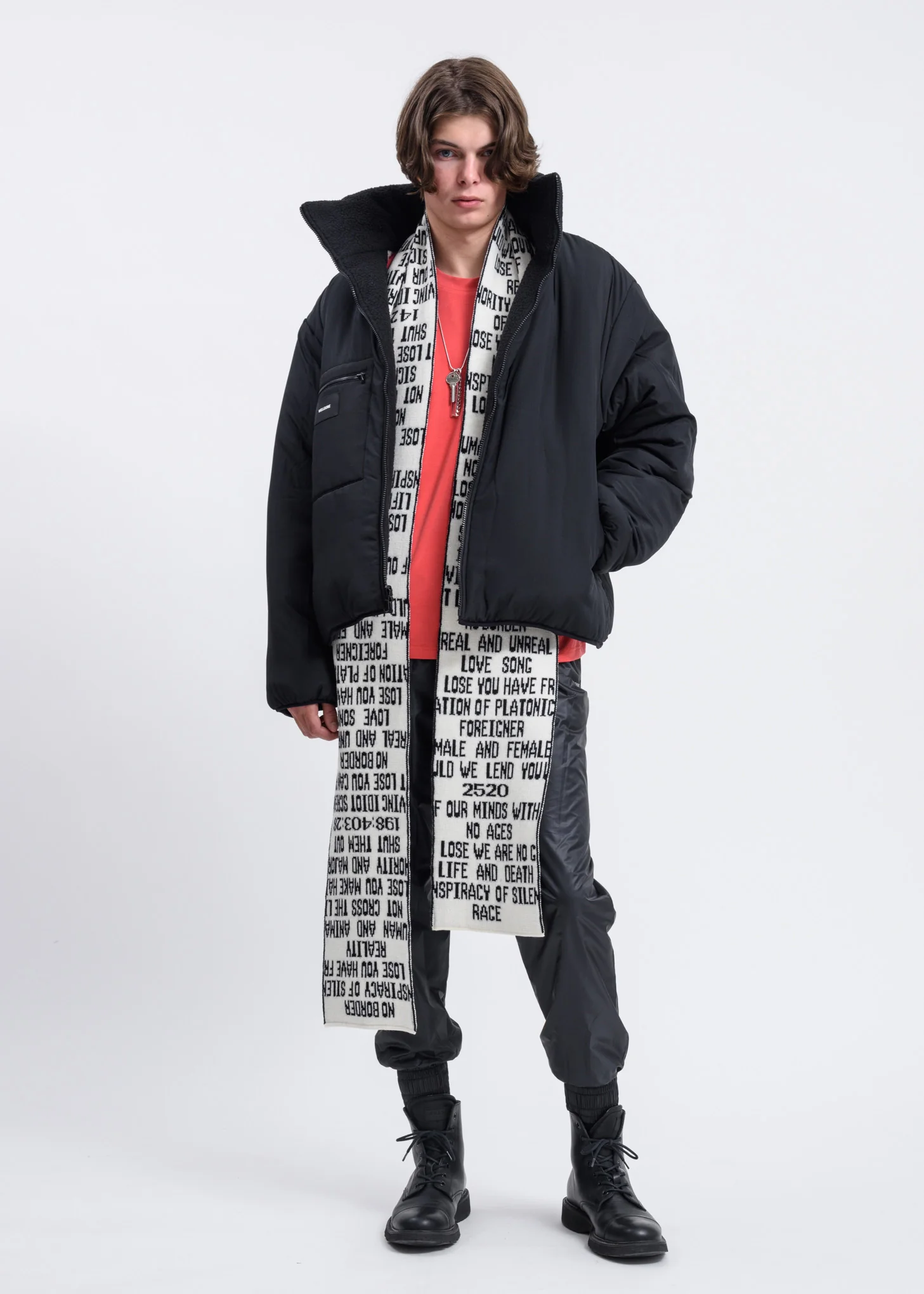 Black And White Reversible Fleece Jacket - Image 10
