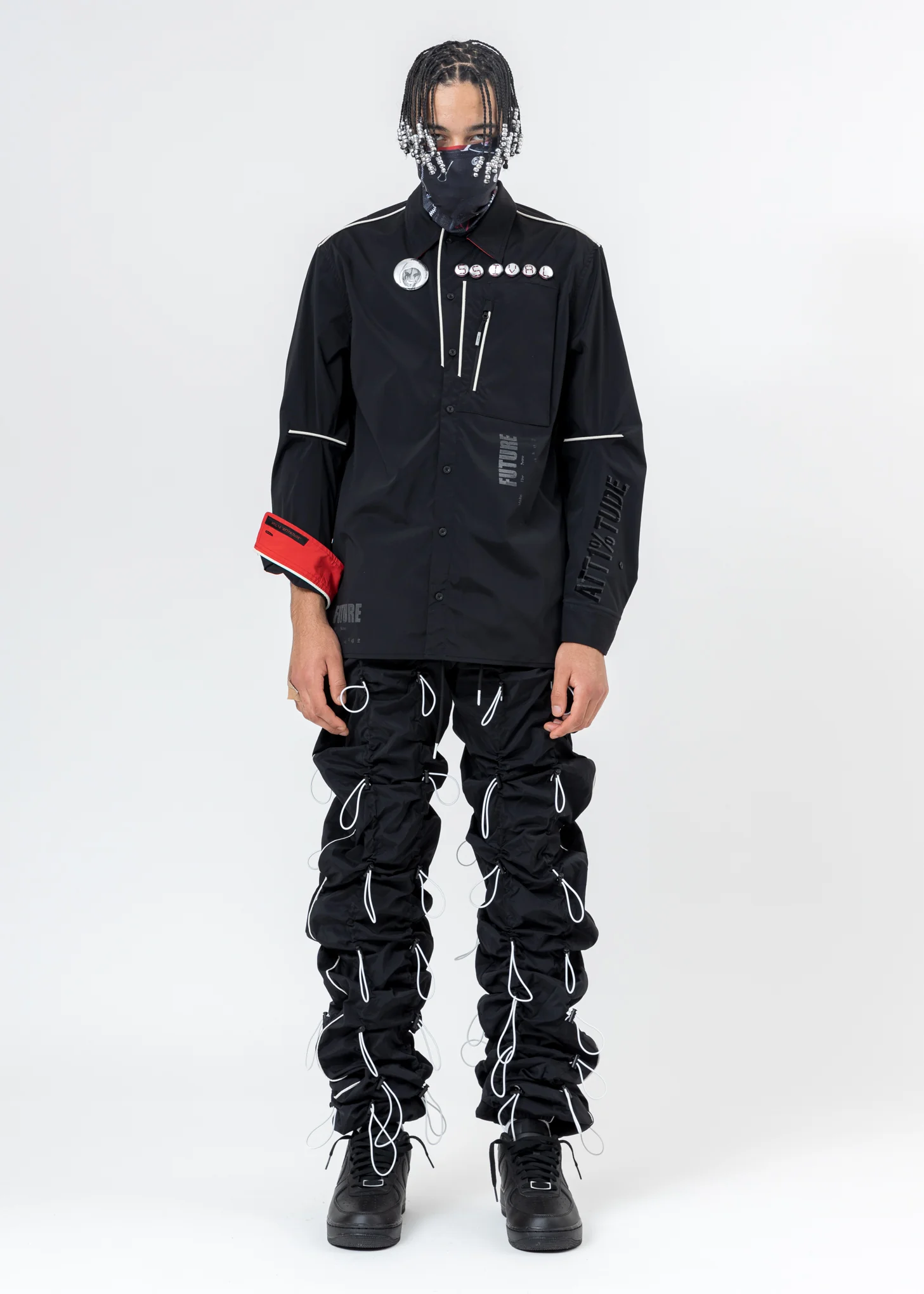 Black And White GOBCHANG Pants - Image 2