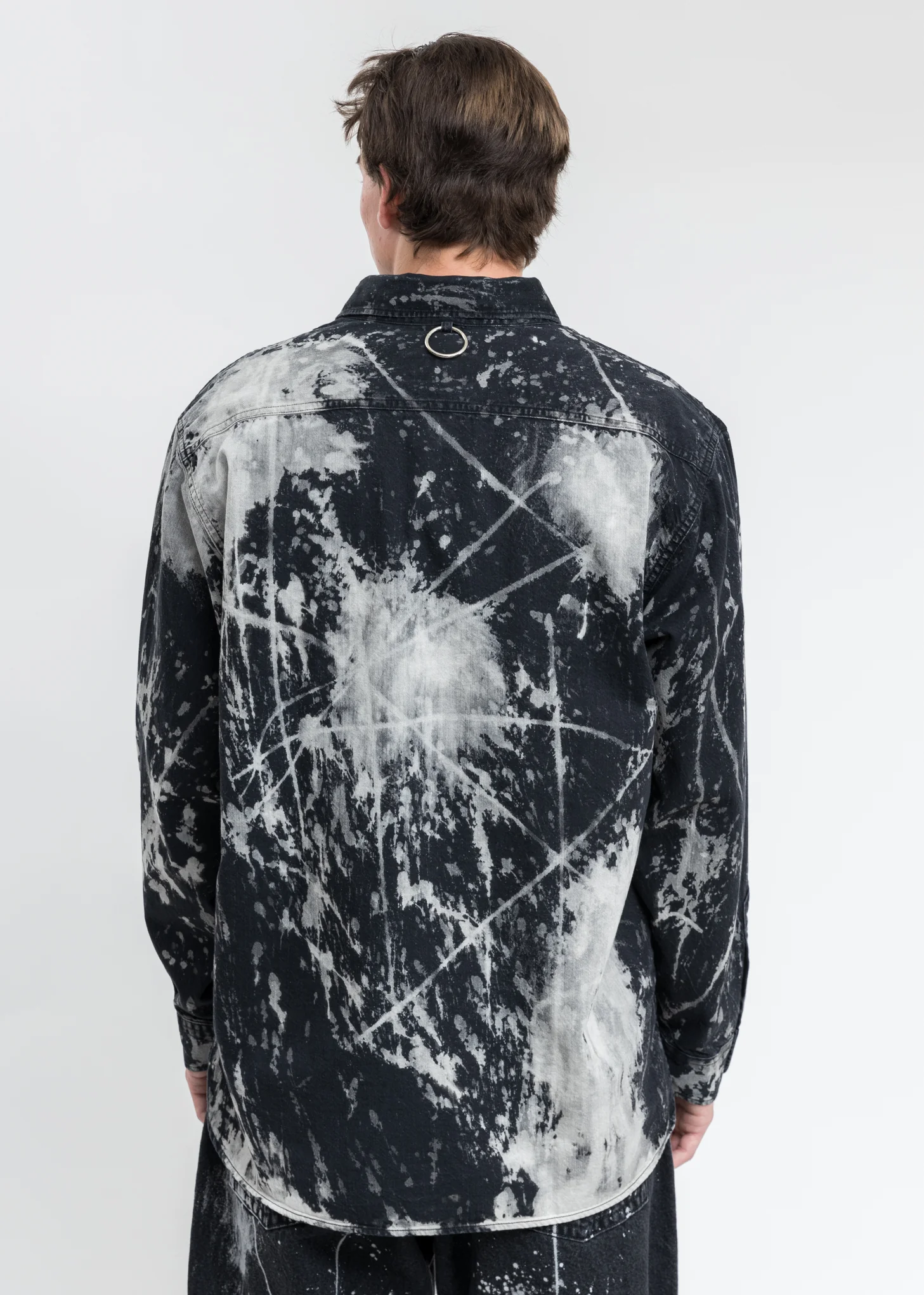 Black And White KIDILL × EDWIN Patch Denim Shirts - Image 4