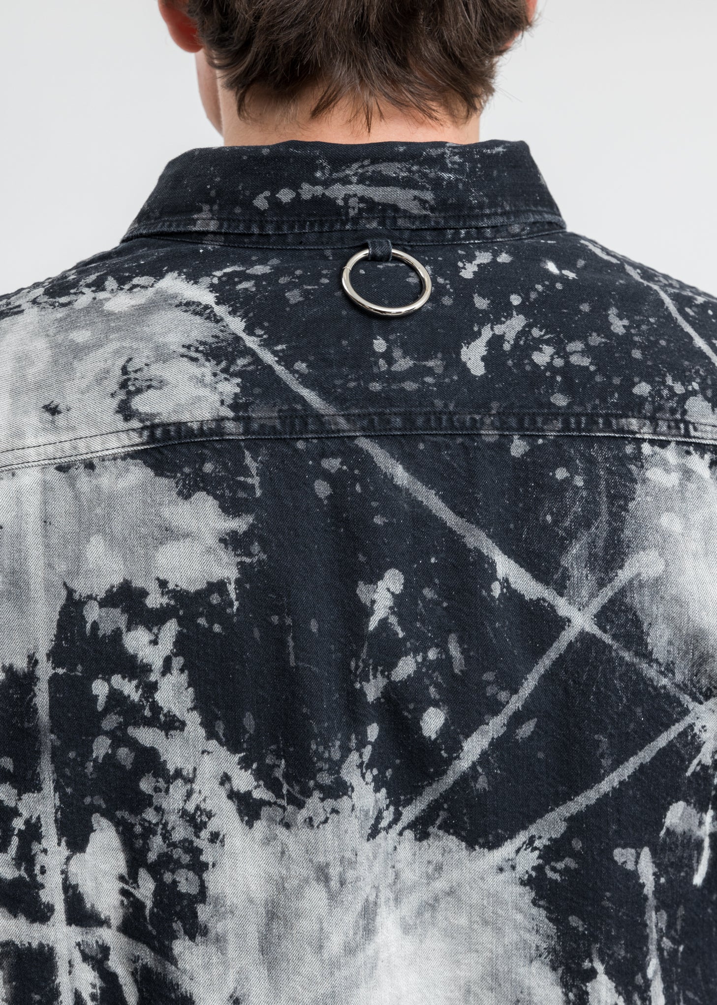 Black And White KIDILL × EDWIN Patch Denim Shirts - Image 5