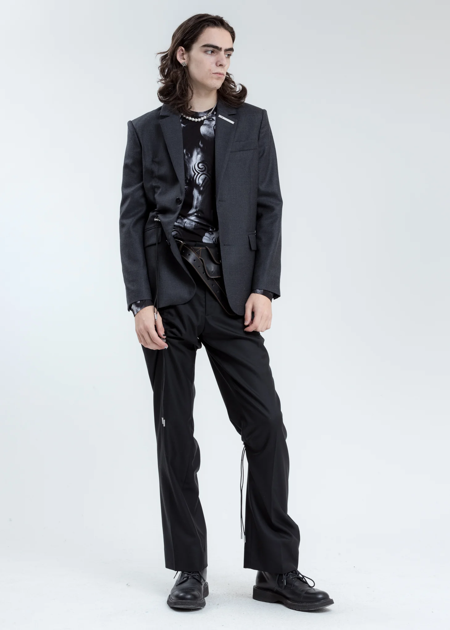 Black and White Manga Slim Long Sleeve - Image 6