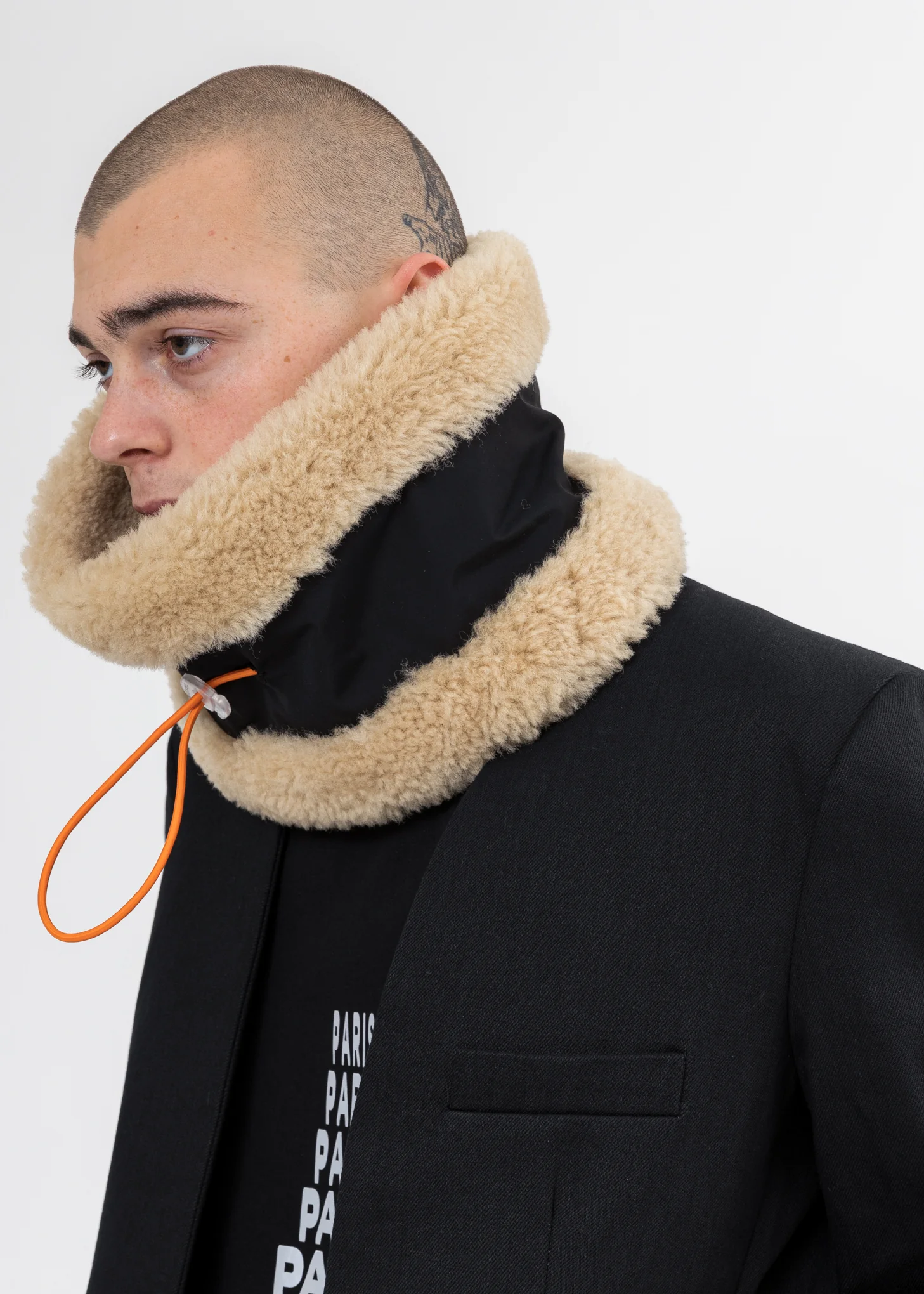 Black And White Neck Warmer - Image 2