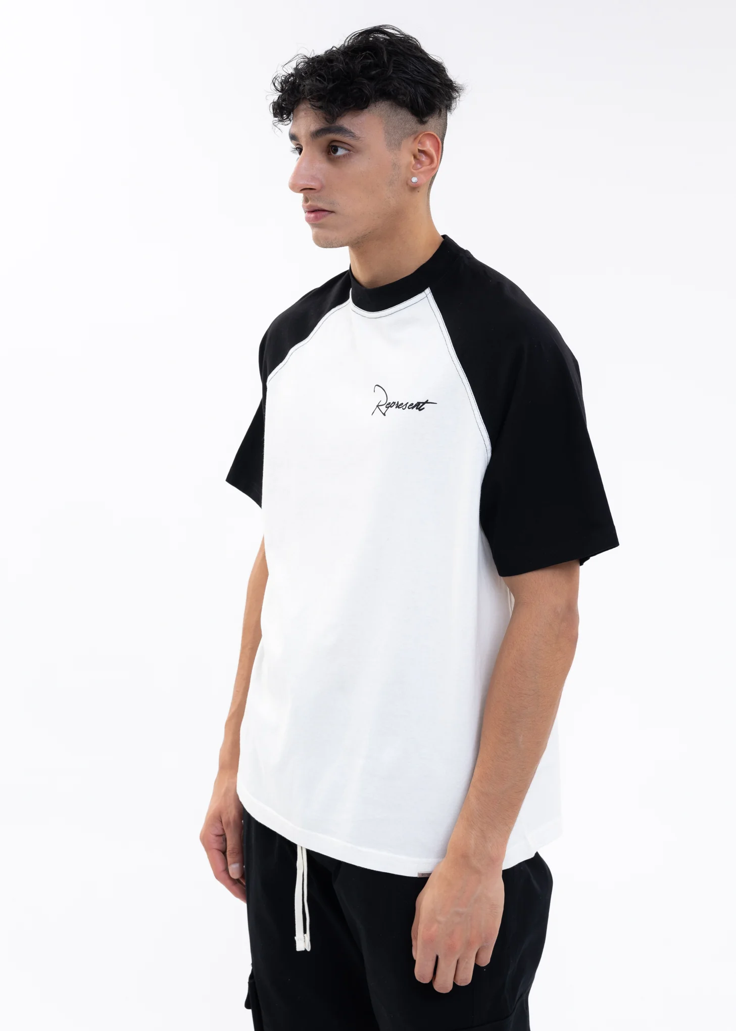 Black And White RAGLAN T-Shirt - Image 2