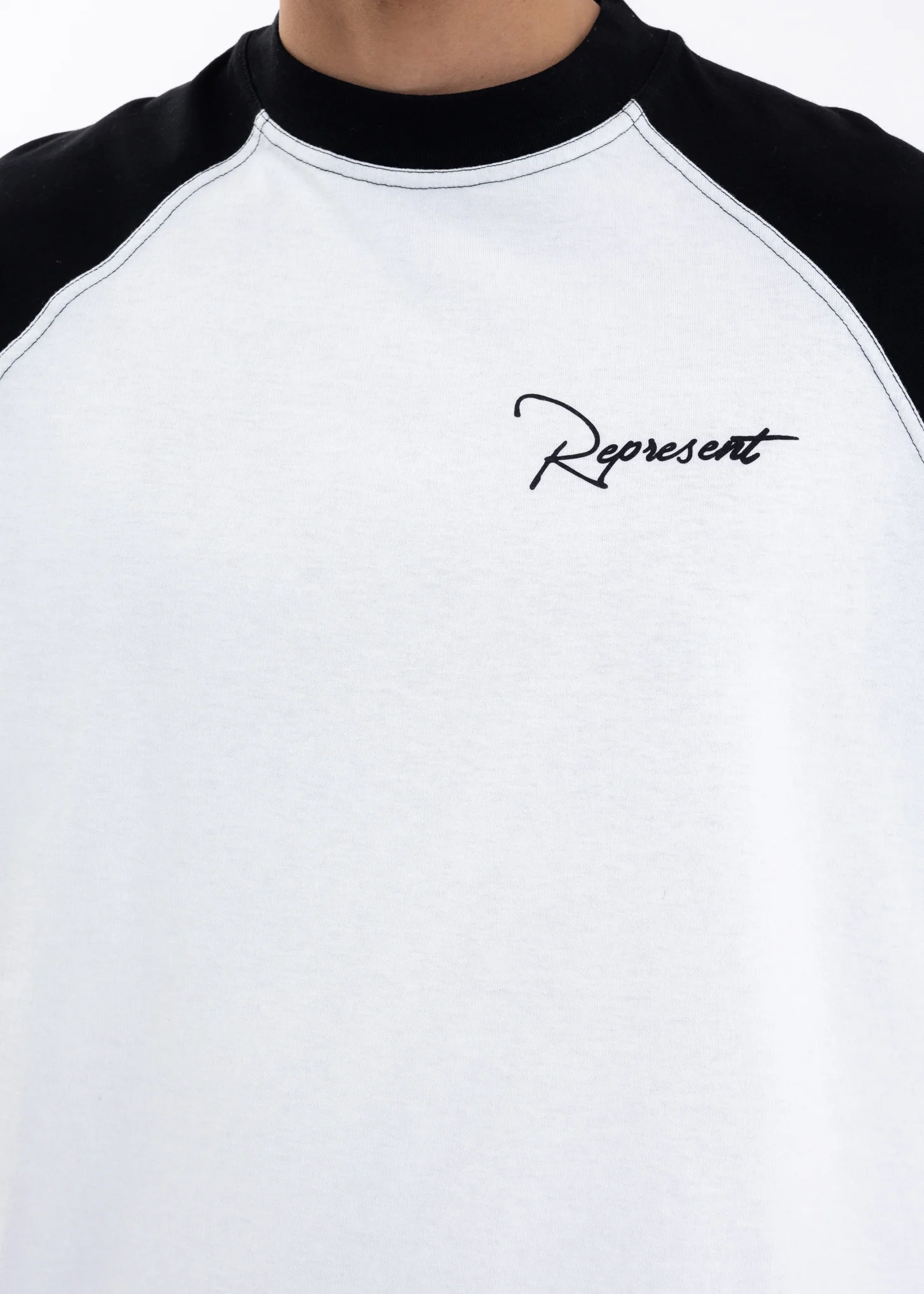 Black And White RAGLAN T-Shirt - Image 4