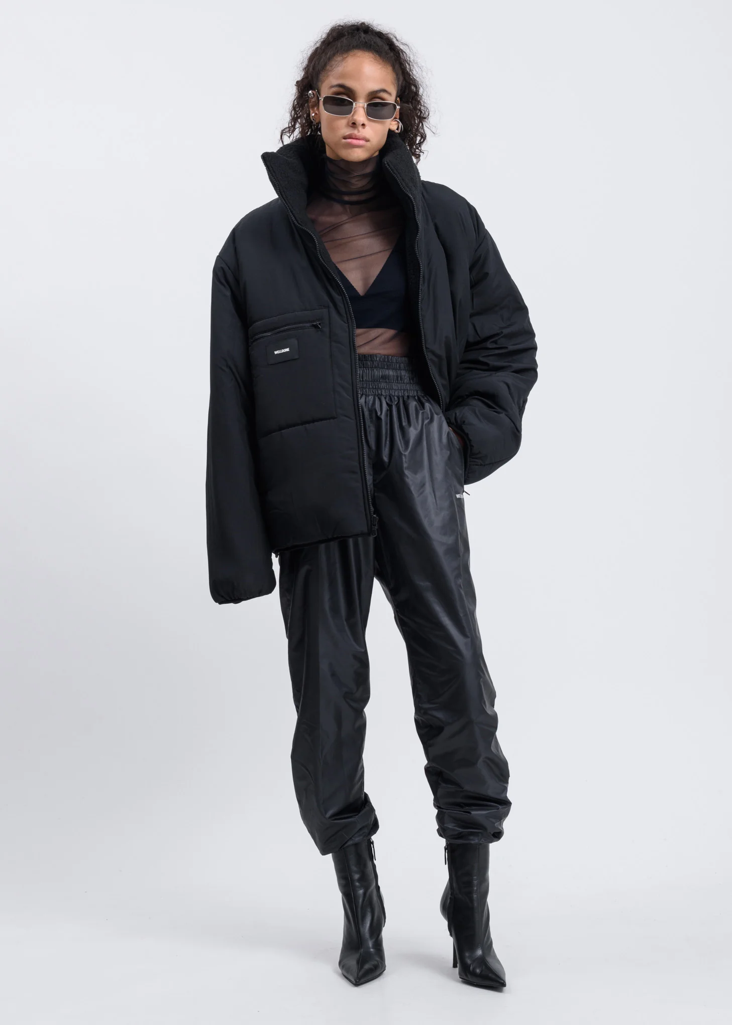 Black And White Reversible Fleece Jacket - Image 2