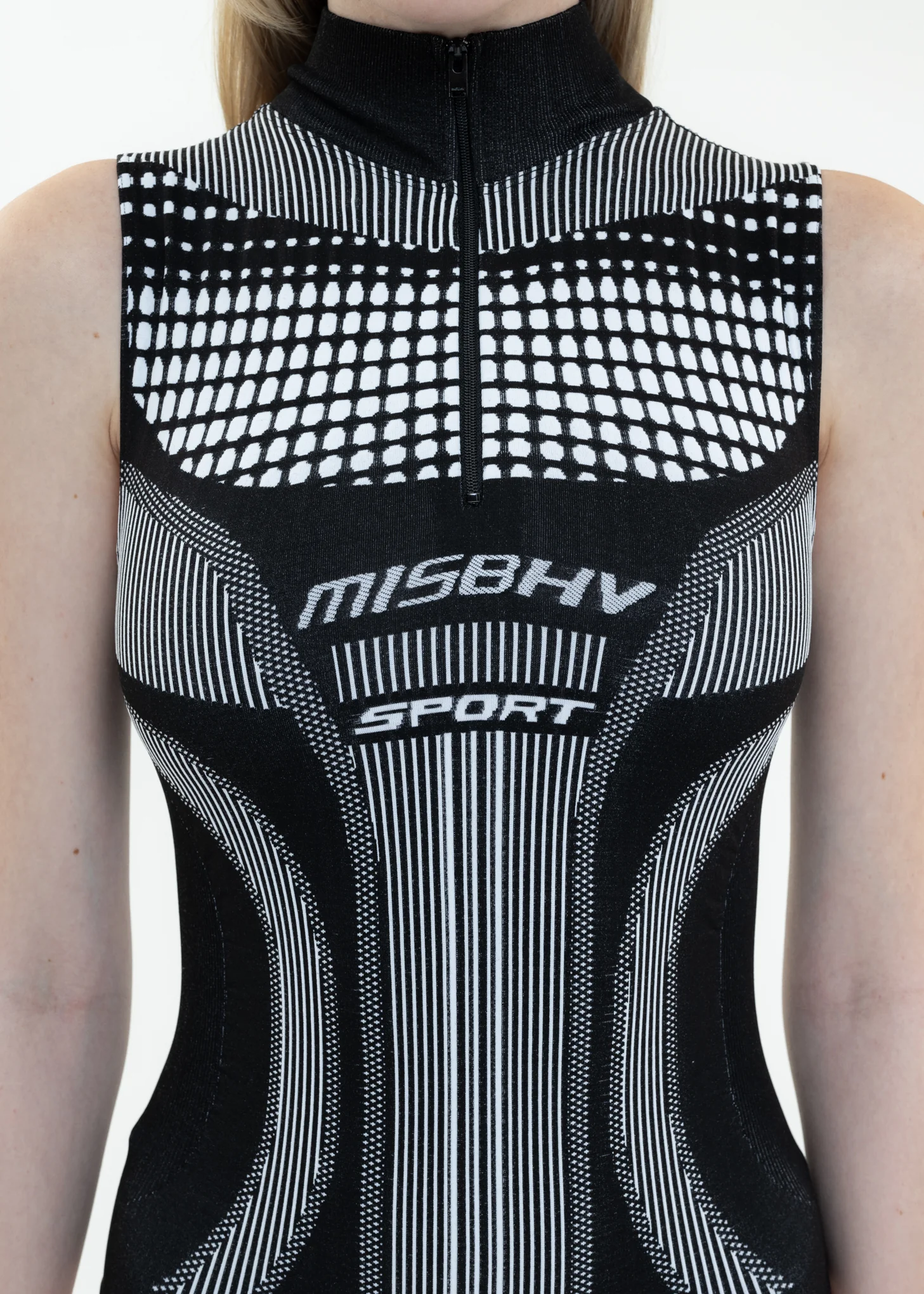 Black And White SPORT ACTIVE QUARTER-ZIP Bodysuit - Image 4
