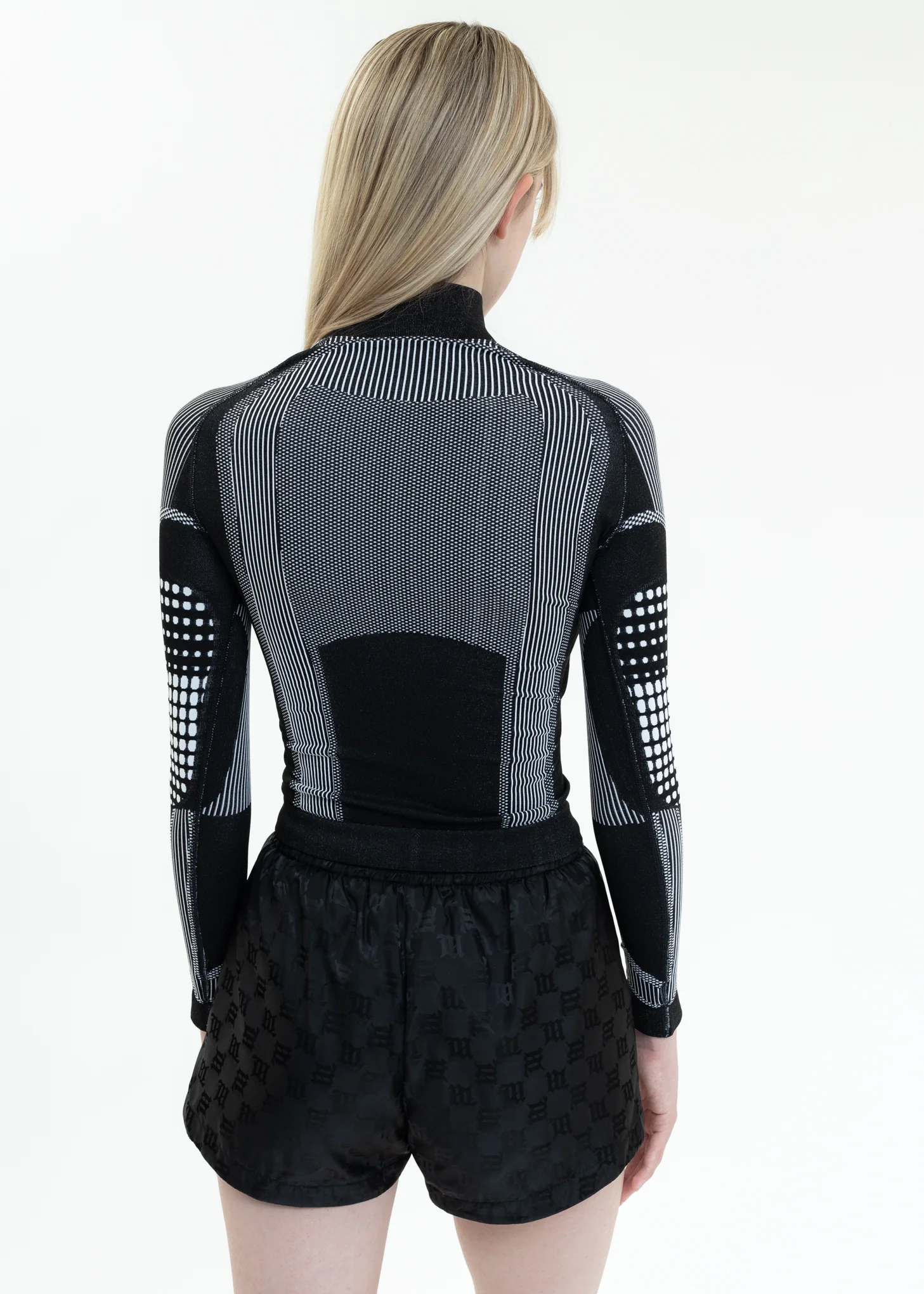 Black And White SPORT ACTIVE QUARTER-ZIP Long Sleeves - Image 3