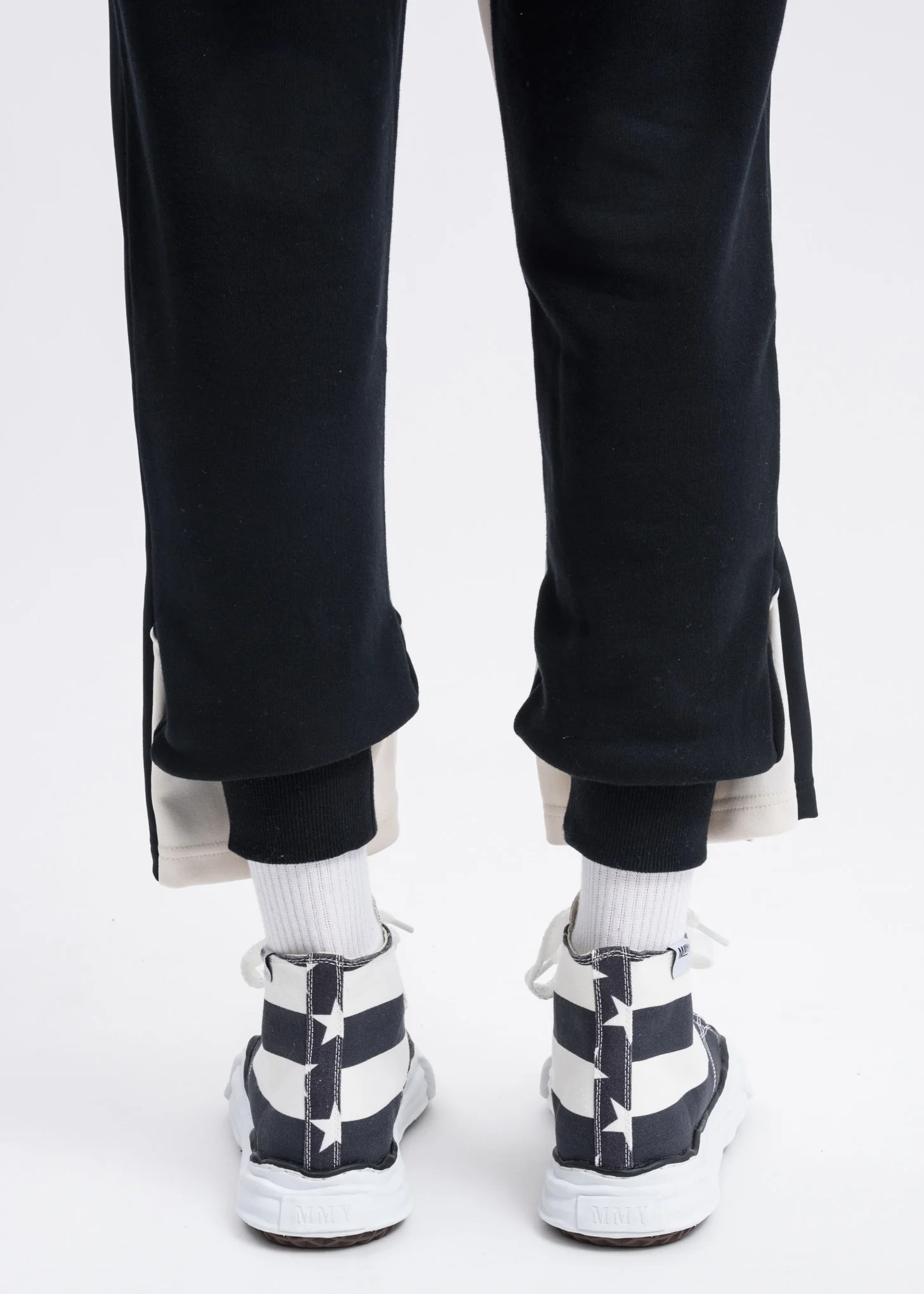 Black and White Stars and Stripes High Top Original Sole Sneaker - Image 6