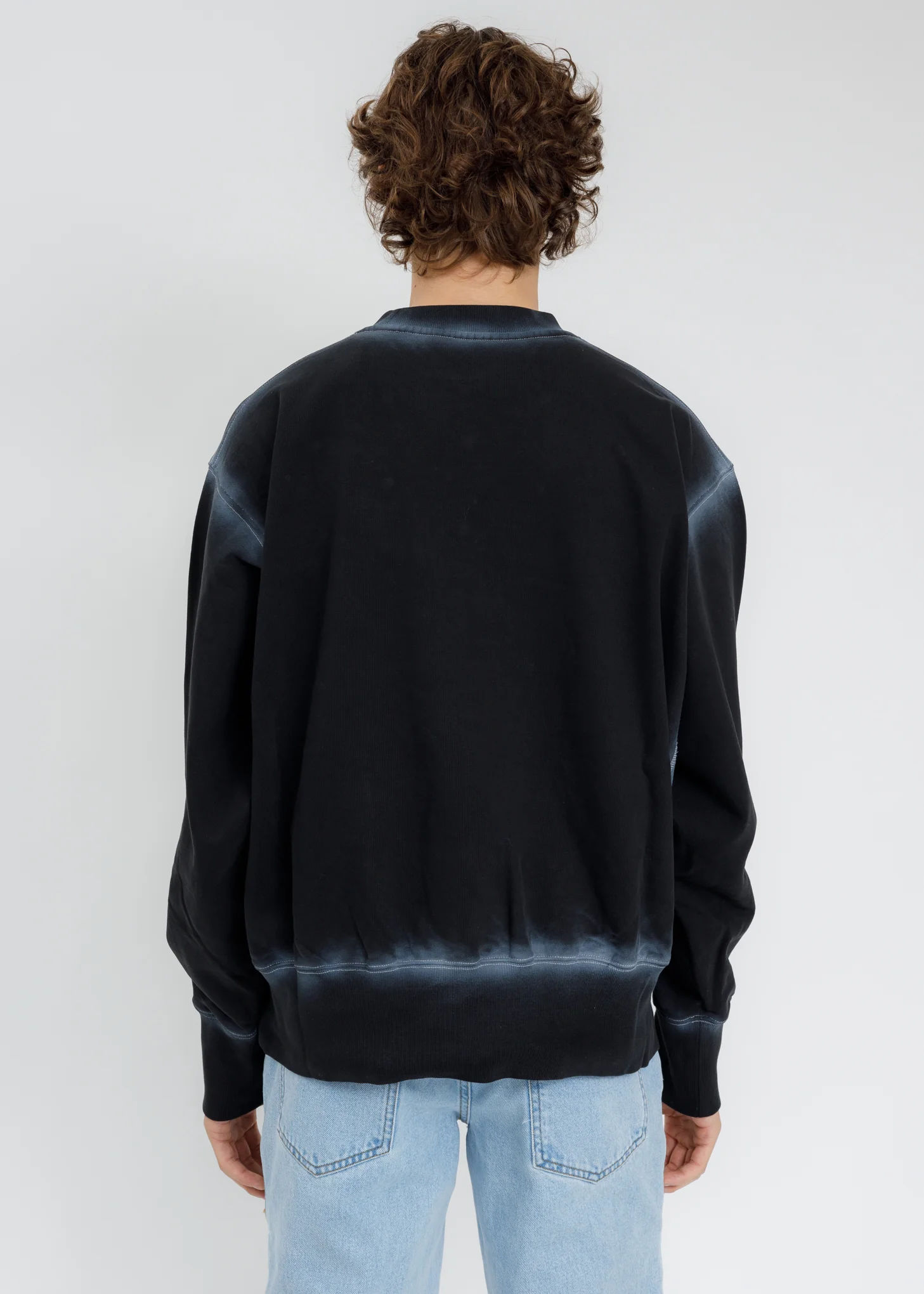 Black And White Washed Artwork Sweatshirt - Image 4