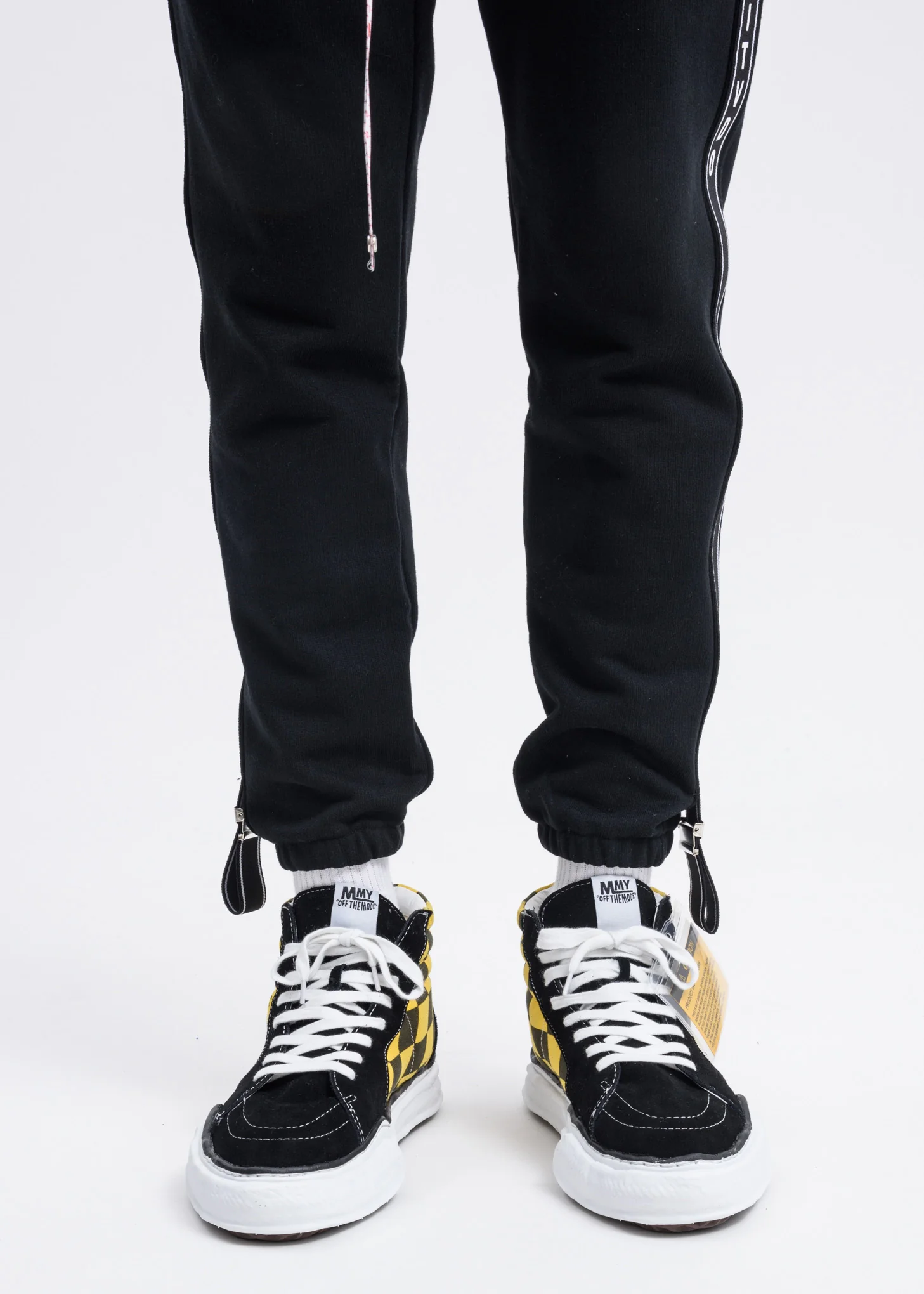 Black and Yellow Gingham Sole High Top Original Sole Sneaker - Image 4