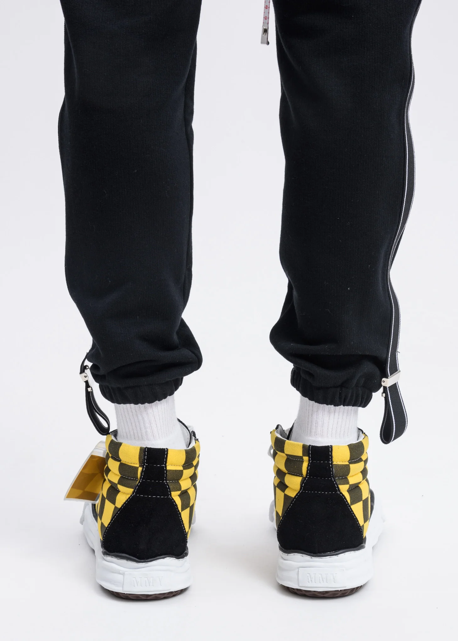 Black and Yellow Gingham Sole High Top Original Sole Sneaker - Image 5
